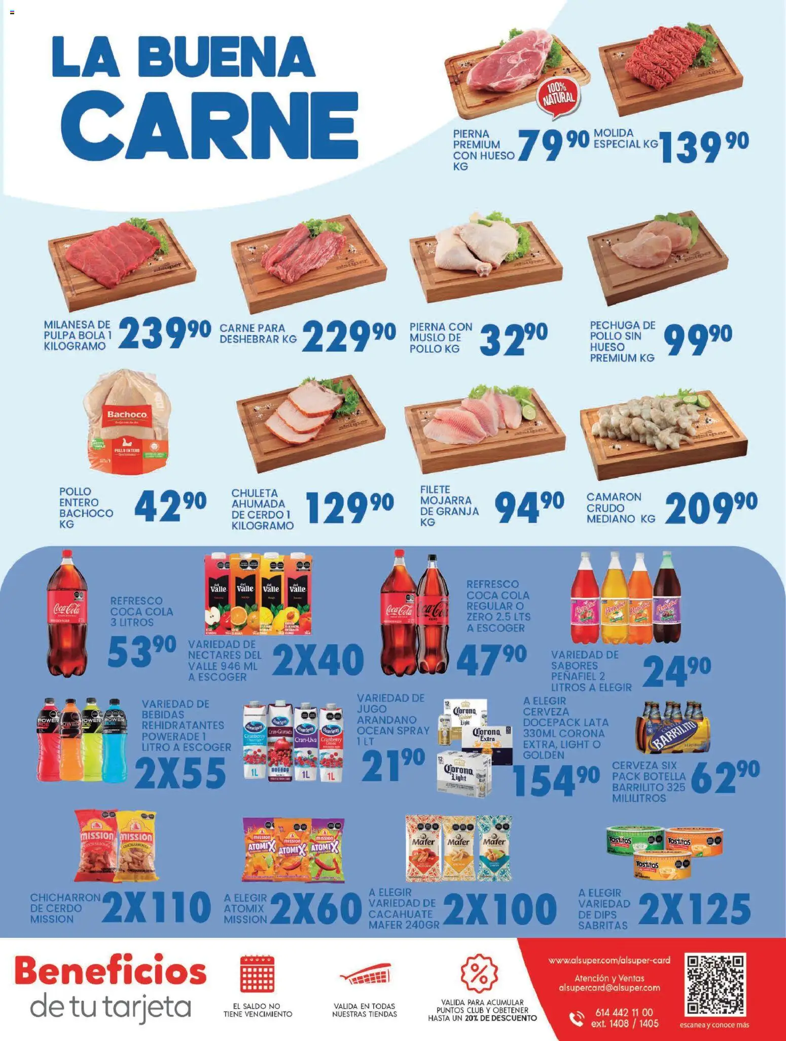 Nuevas ofertas de Alsuper válidas en toda la República Mexicana desde el 03.03.2026. ¡Encuentra las mejores ofertas en Alsuper folleto Durango! | Página: 7 | Productos: Refresco, Cacahuate, Cerveza, Cerdo