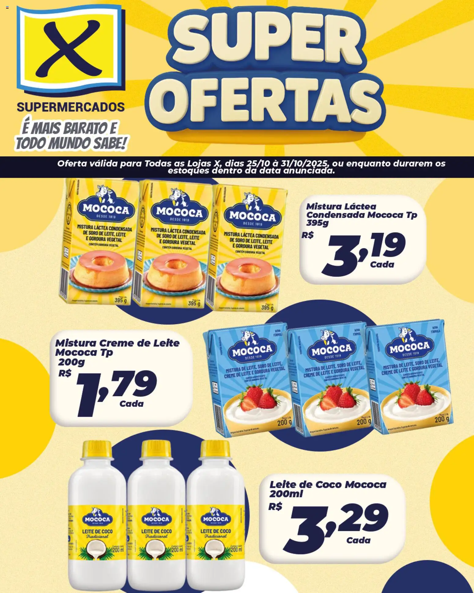 X Supermercados Folheto - válido de 25.10.2025 | Página: 1 | Produtos: Coco, Leite, Creme, Leite de coco