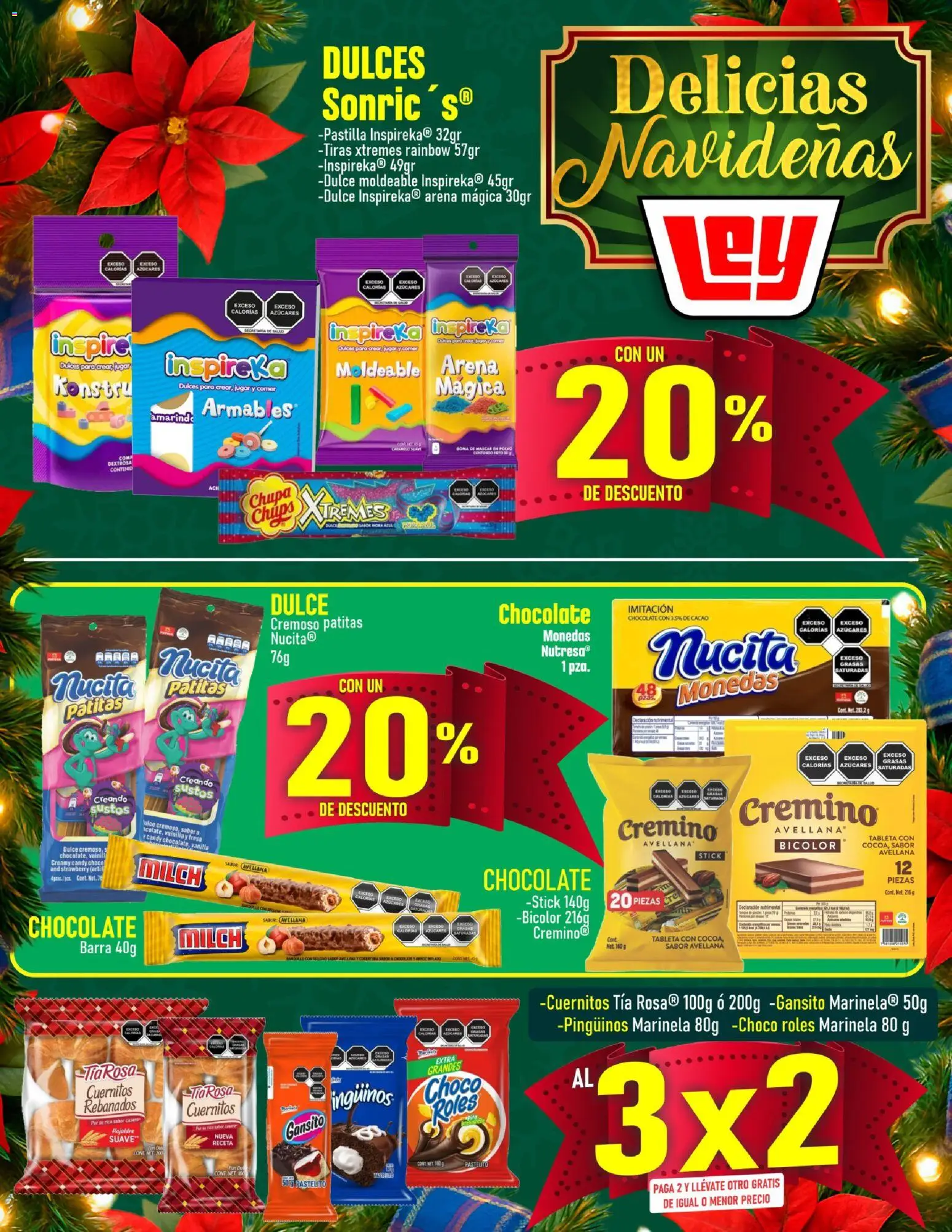 Nuevas ofertas de Casa Ley válidas en toda la República Mexicana desde el 19.12.2025. ¡Encuentra las mejores ofertas en Casa Ley folleto Delicias Navideñas Frontera! | Página: 6 | Productos: Dulces, Cacao, Barra, Tableta