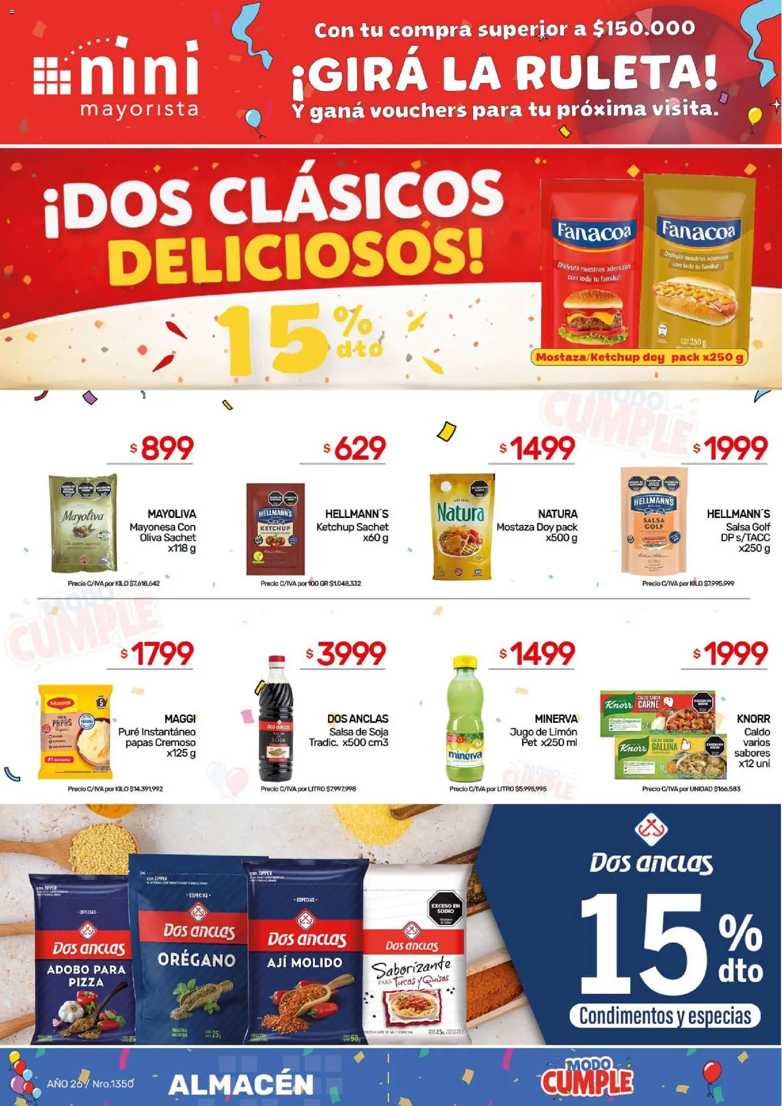 NINI Mayorista - Ofertas │ válido desde el 09.03.2026 | Página: 22 | Productos: Oliva, Salsa Golf, Jugo, Orégano
