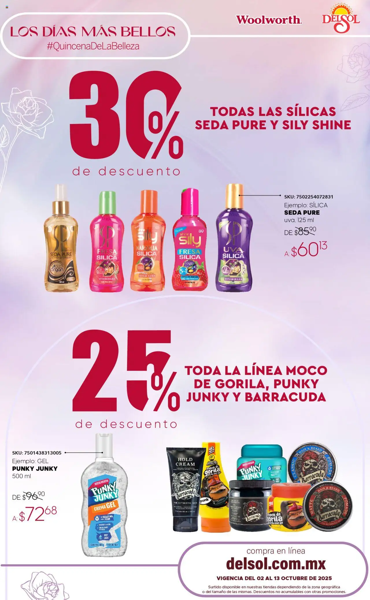 Nuevas ofertas de Del Sol y Woolworth válidas en toda la República Mexicana desde el 02.10.2025. ¡Encuentra las mejores ofertas en Del Sol y Woolworth - Catálogo Quincena de la Belleza Octubre! | Página: 11 | Productos: Fresa, Crema, Agua