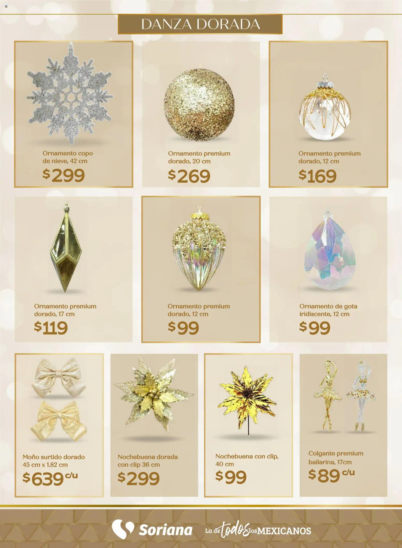 Nuevas ofertas de Soriana válidas en toda la República Mexicana desde el 25.09.2025. ¡Encuentra las mejores ofertas en Soriana - Decoración Navideña Híper Nacional! | Página: 17 | Productos: Moño