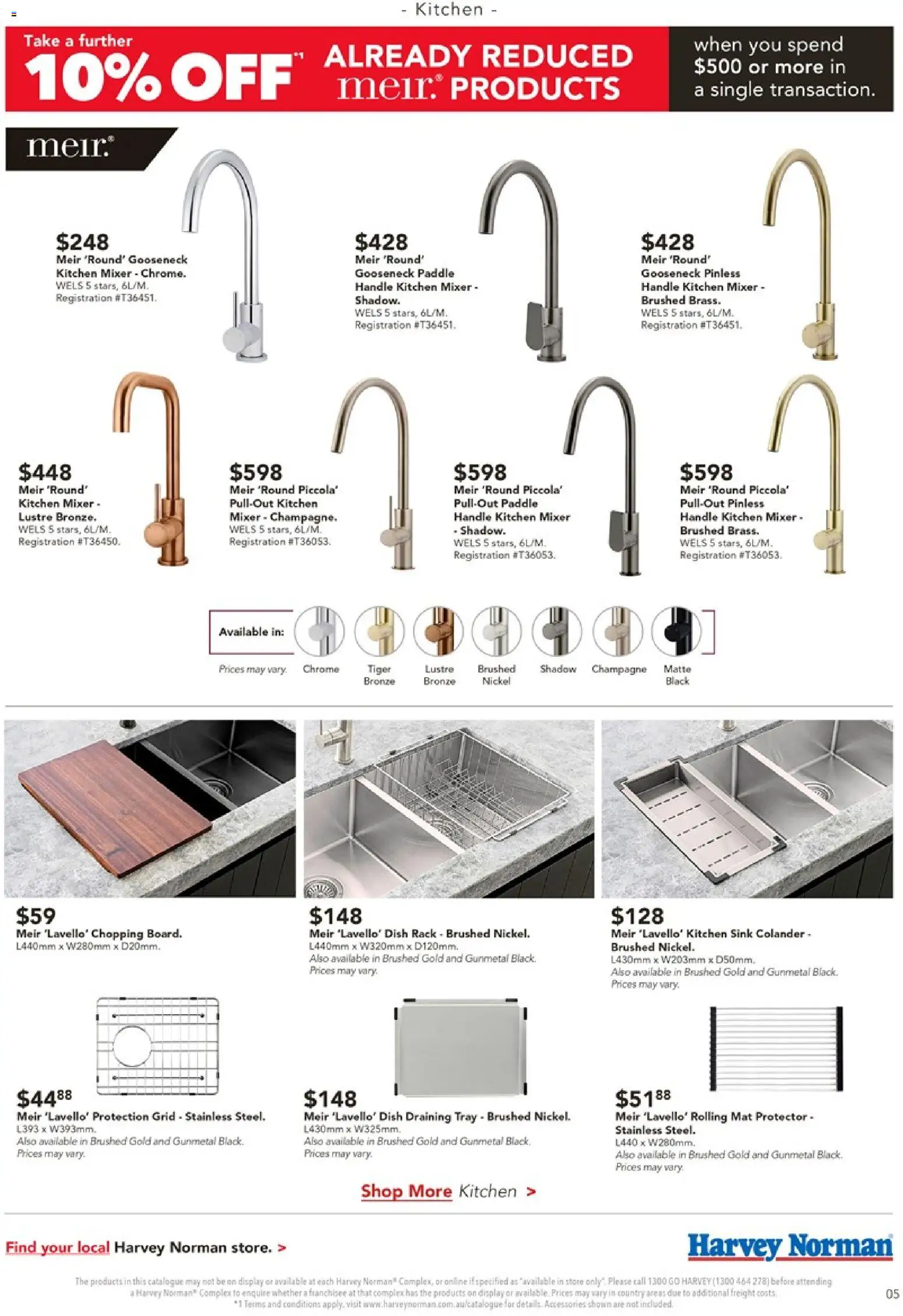 Harvey Norman catalogue - valid from 04.11.2025 | Page: 5 | Products: Sink, Accessories, Mixer