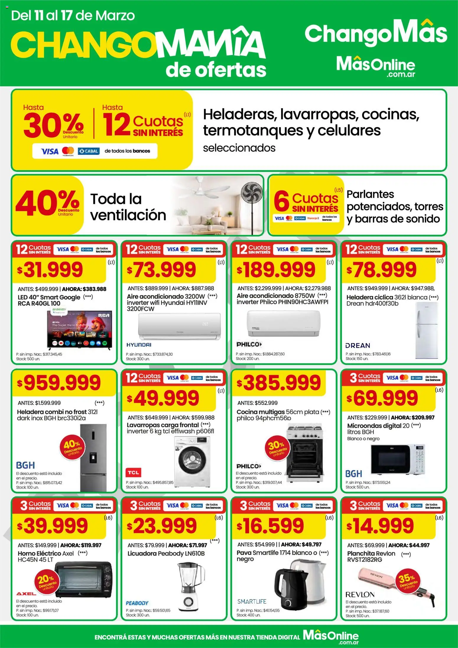 Punto Mayorista catálogo │ válido desde el 11.03.2026 | Página: 8 | Productos: Cocina, Aire acondicionado, Pava, Horno eléctrico