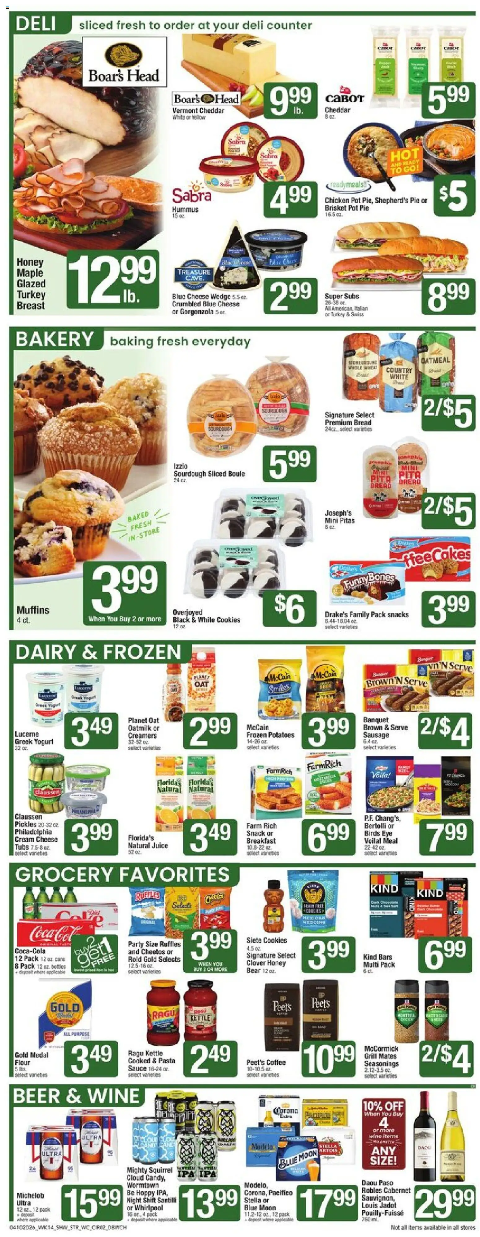 Star Market Weekly Ad - valid from 10.04.2026 | Page: 2 | Products: Wc, Cheese, Wine, Kettle