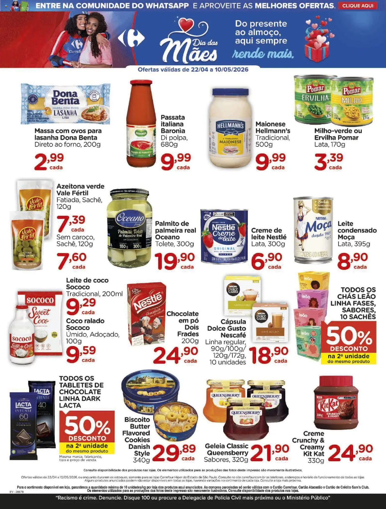 Carrefour Folheto - válido de 22.04.2026 | Página: 16 | Produtos: Palmito, Biscoito, Geleia, Cookies