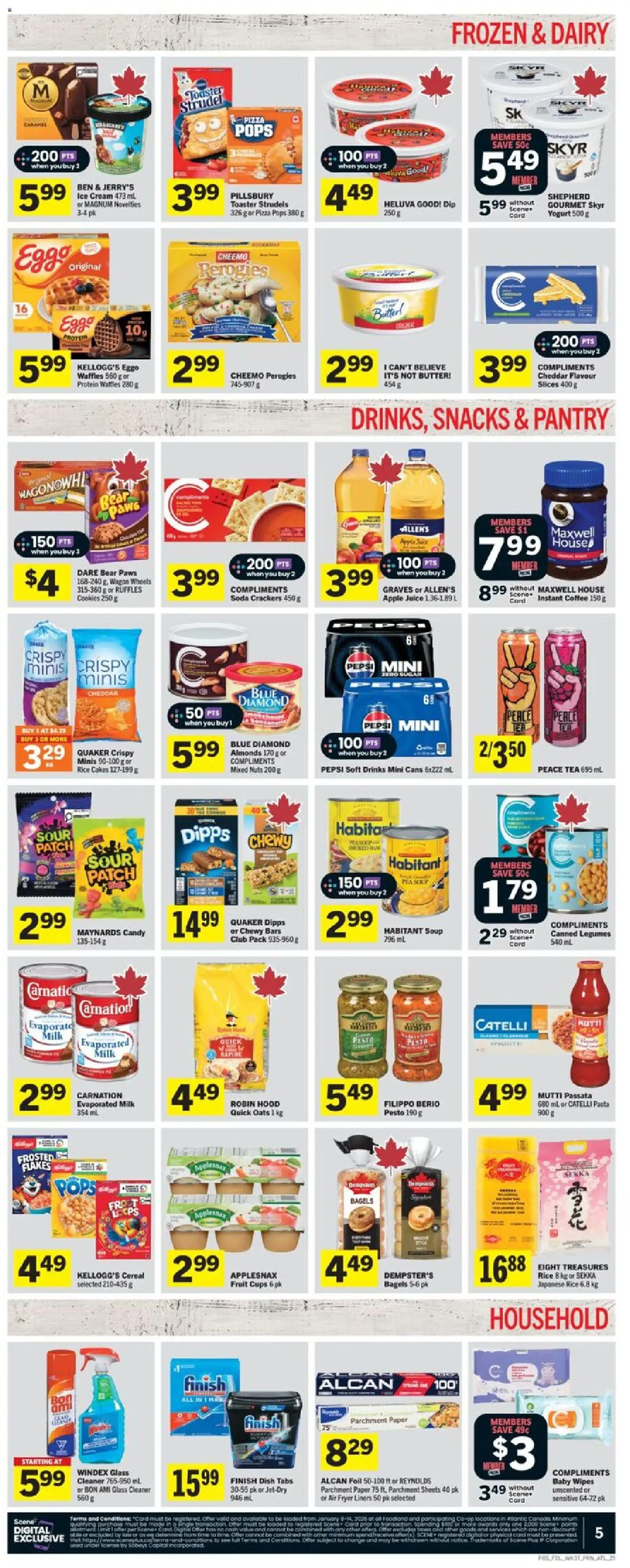 Foodland flyer valid from 08.01.2026 | Page: 6 | Products: Fryer, Milk, Butter, Coffee