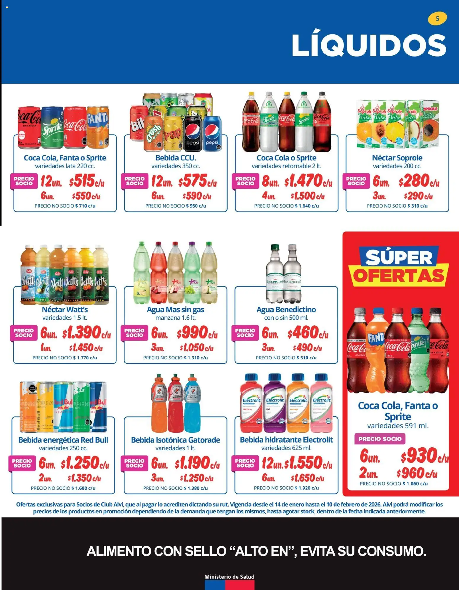 Alvi catálogo │ válido desde el 14.01.2026 | Página: 5 | Productos: Manzana, Frutilla, Piña, Durazno