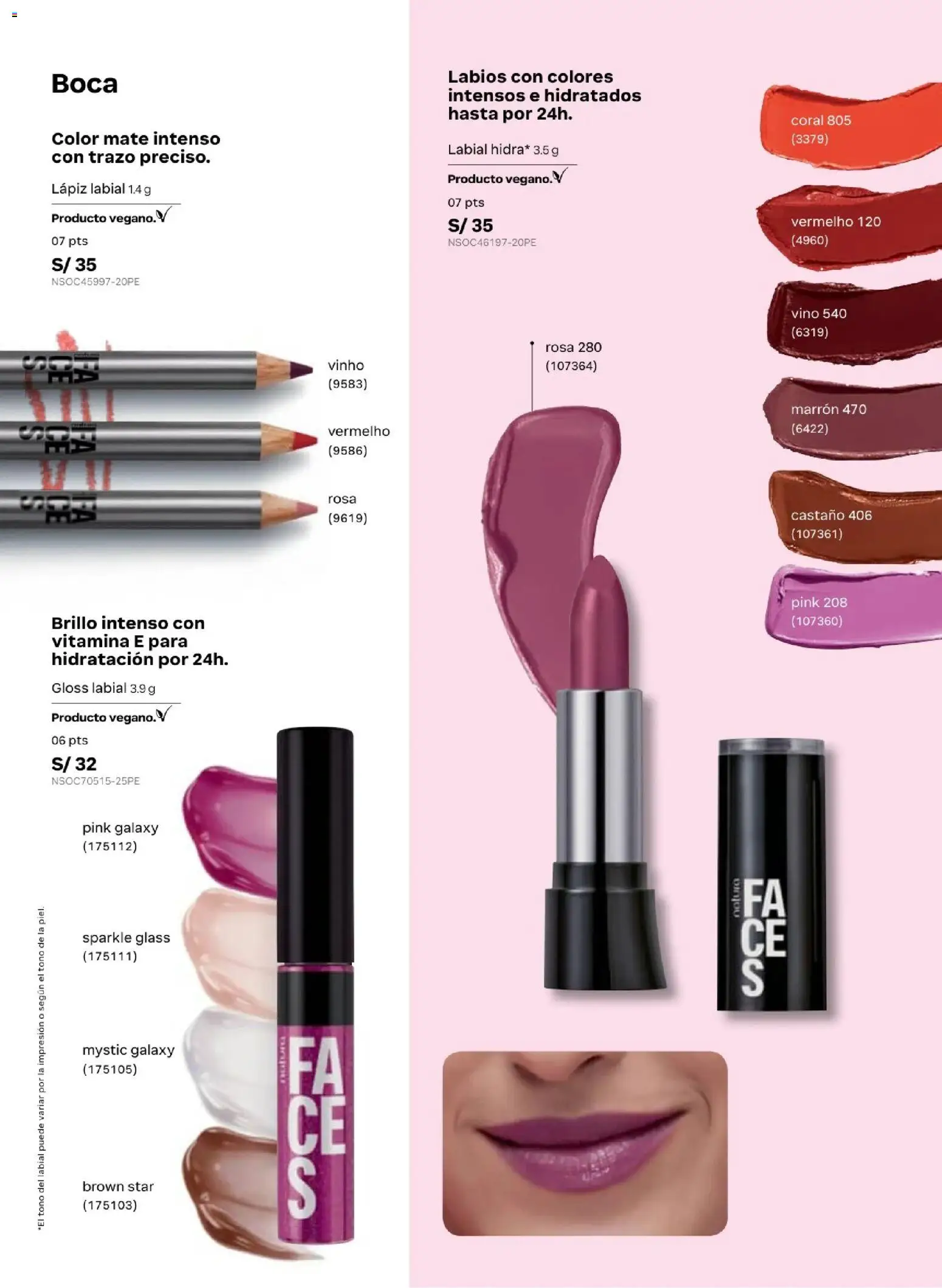 Catálogo Natura válido desde 20.02.2026 | Página: 64 | Productos: Lápiz labial, Vino