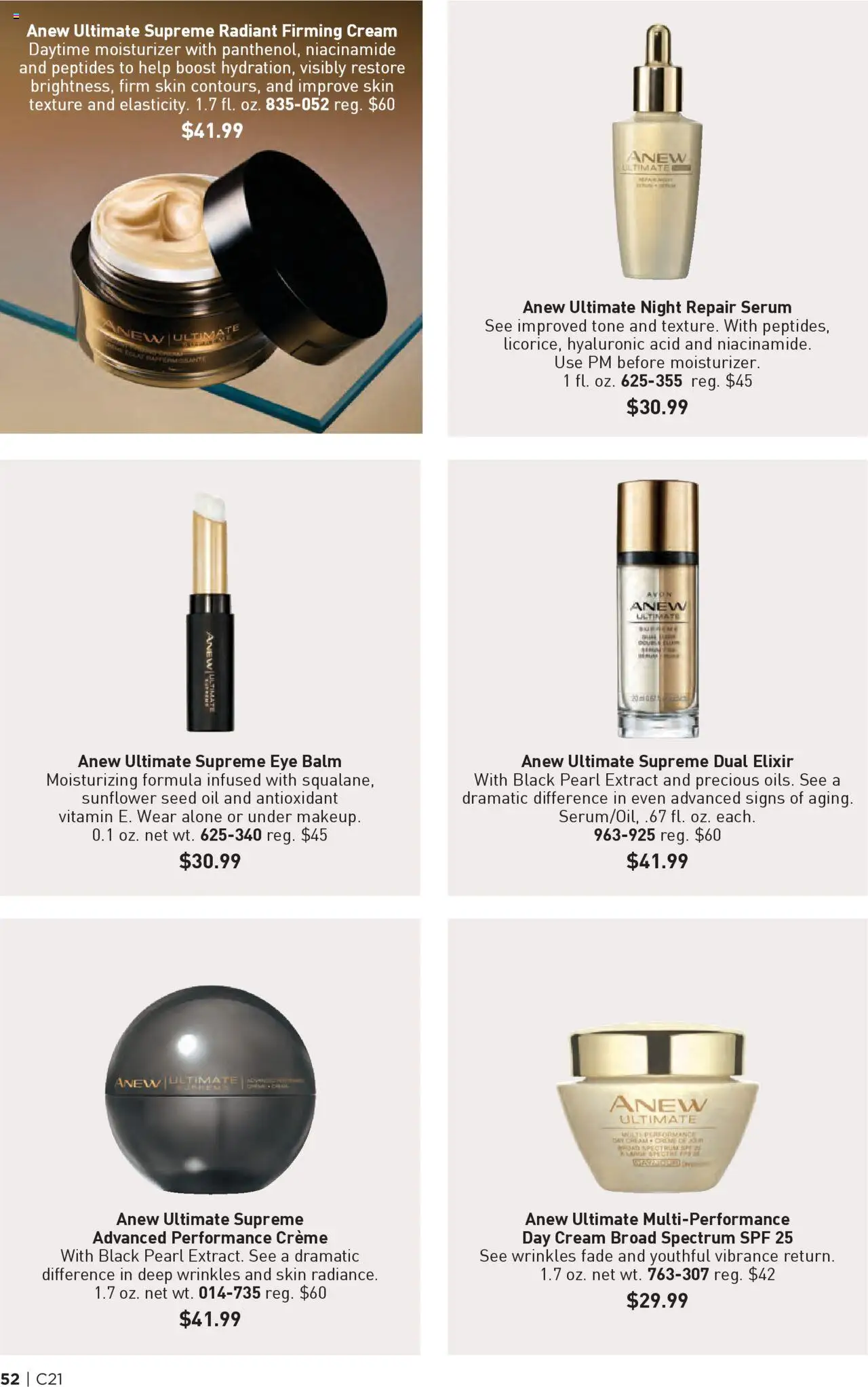 Avon Brochure - valid from 08.10.2025 | Page: 52 | Products: Vitamin, Oil, Cream
