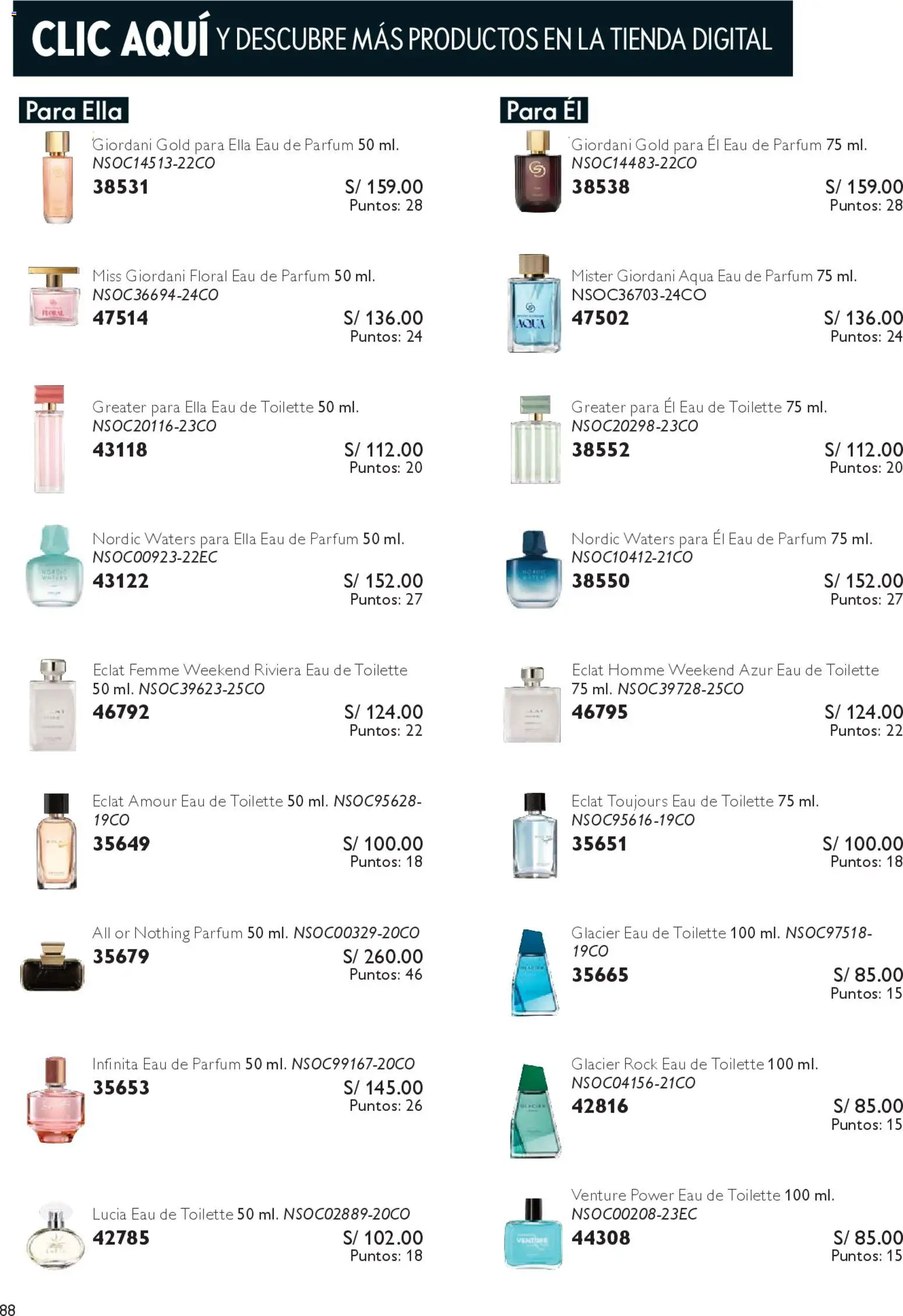 Catálogo Natura válido desde 27.12.2025 | Página: 88 | Productos: EAU de Toilette