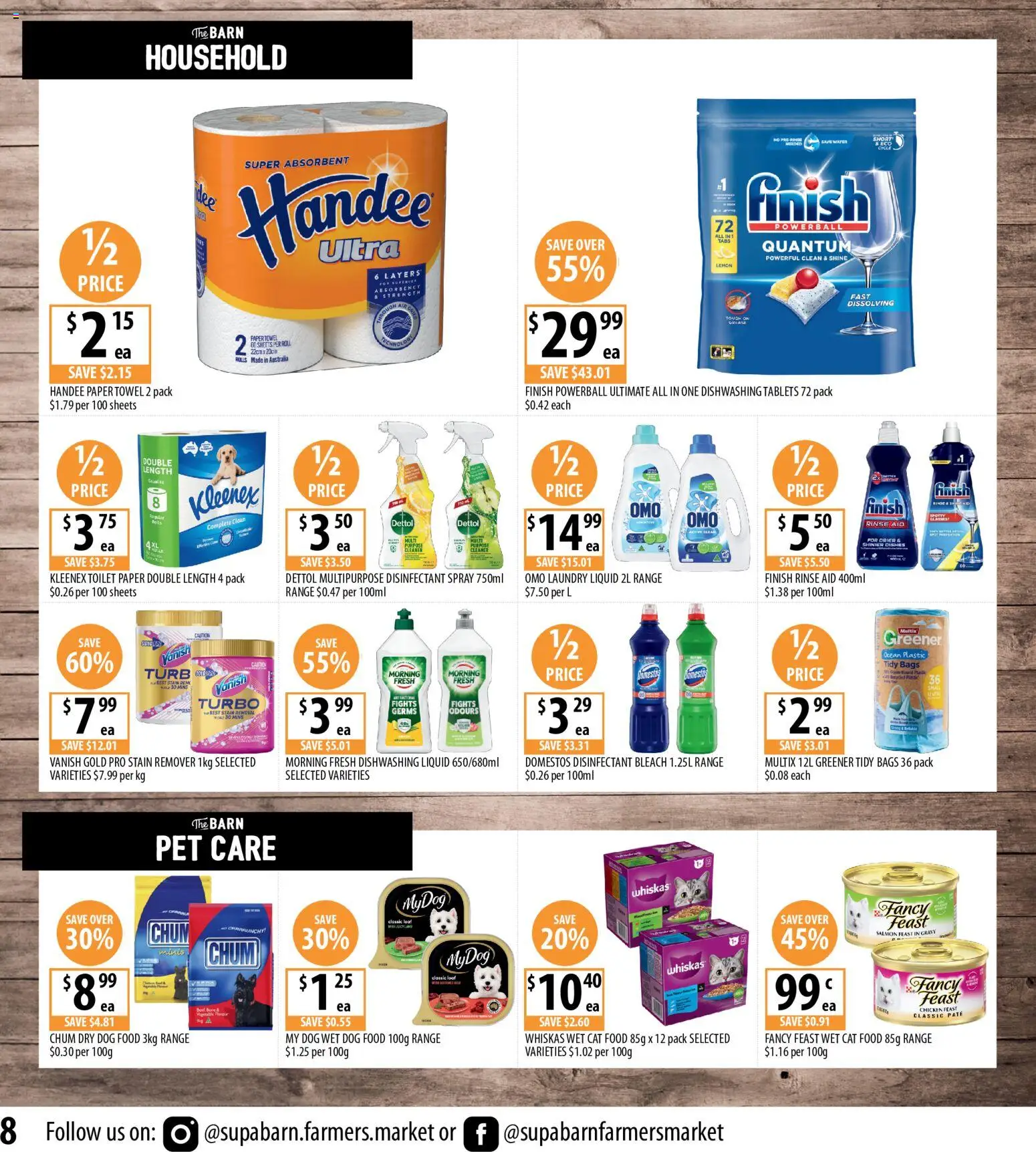 Supabarn catalogue - valid from 15.04.2026 | Page: 8 | Products: Toilet paper, Water, Multipurpose, Tablets