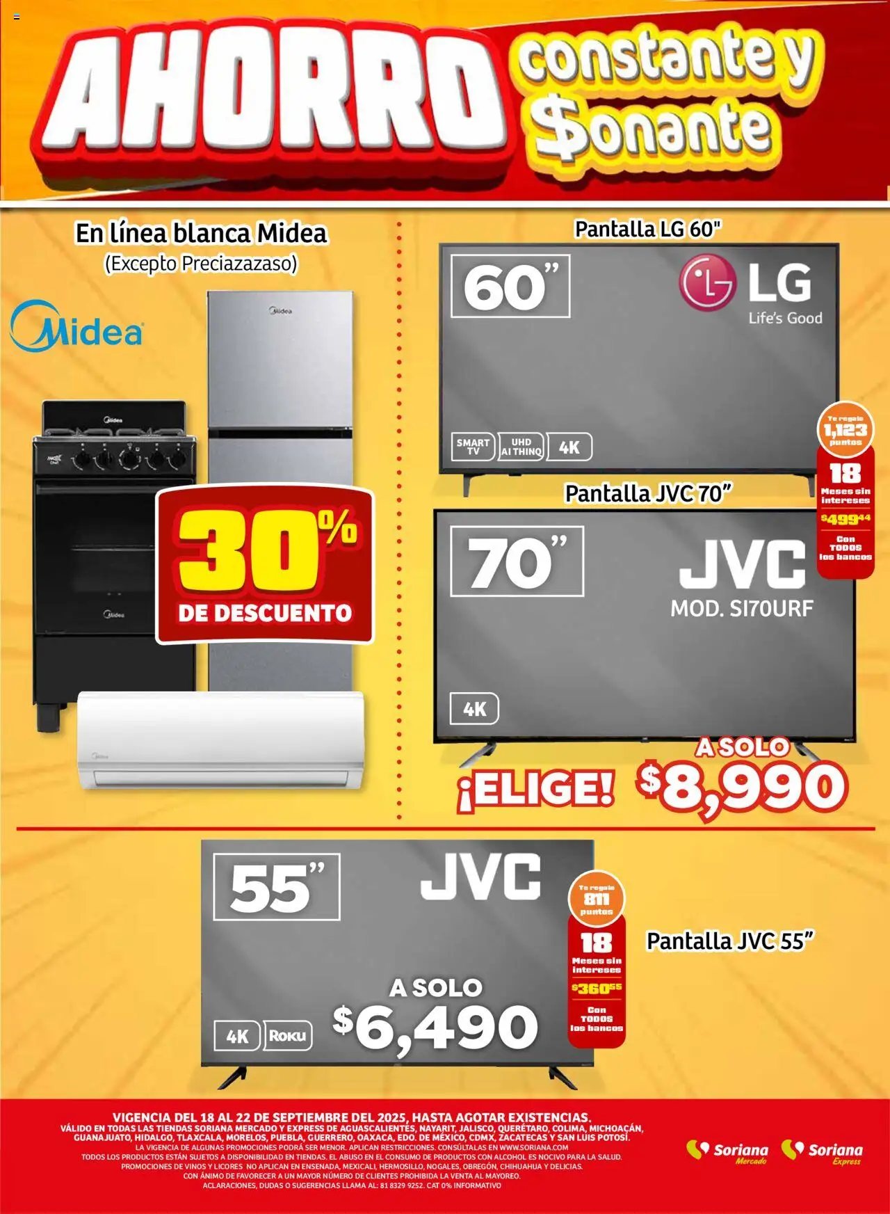Nuevas ofertas de Soriana válidas en toda la República Mexicana desde el 18.09.2025. ¡Encuentra las mejores ofertas en Soriana - Fin de Semana Mercado: Ags, Nay, Jal, Qro, Col, Mich, Gto, Hgo, Tlax, Mor, Pue, Gro, Oax, Edo. de Mex, CDMX, Zac y SLP! | Página: 9 | Productos: Té