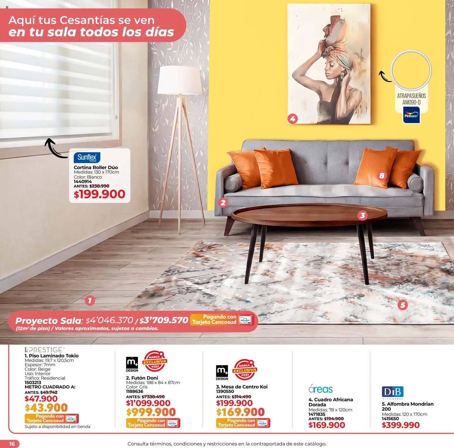 Easy revista - valida desde el 16.02.2026 | Página: 16 | Productos: Mesa de centro, Mesa, Alfombra, Cuadro