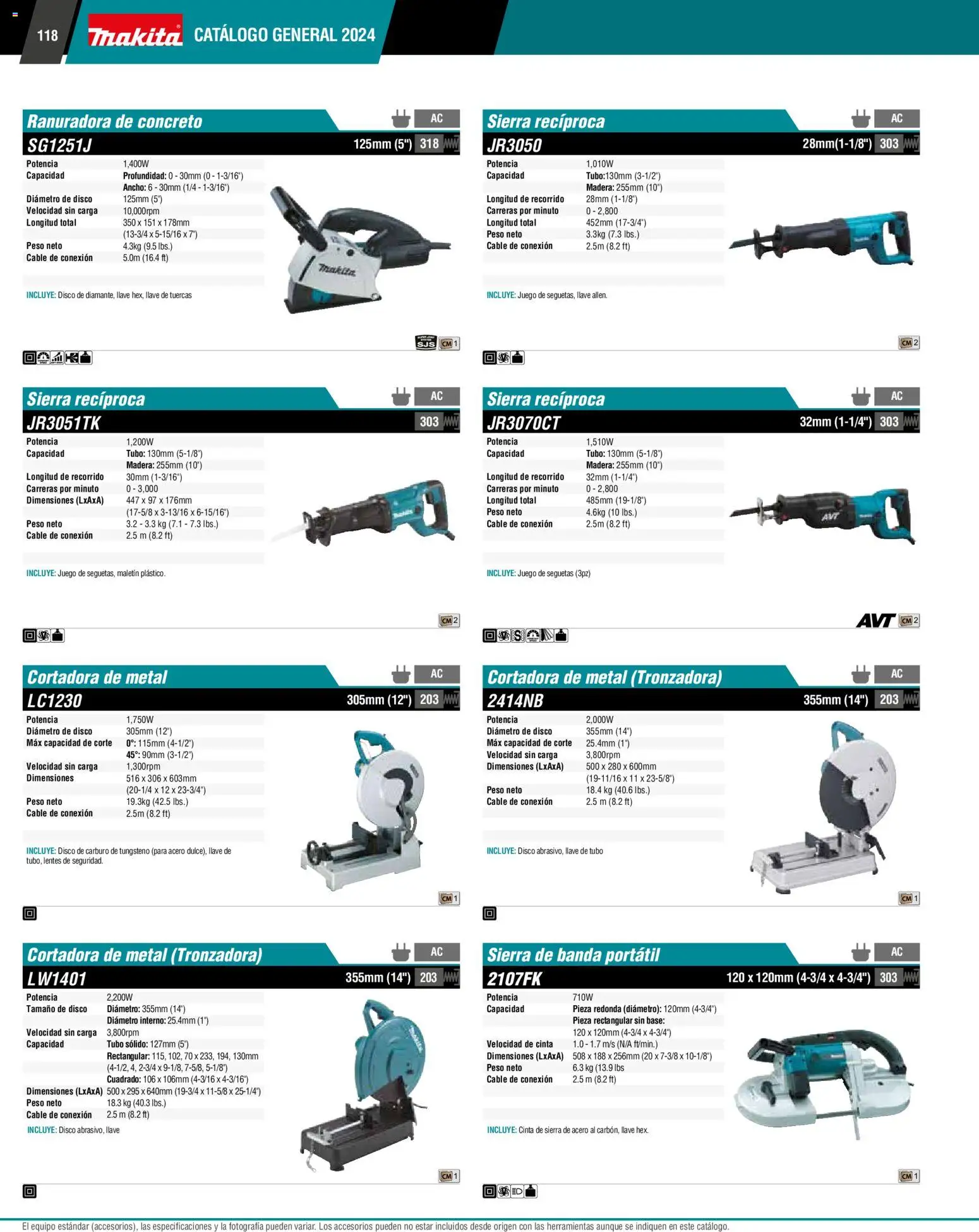 Nuevas ofertas de Makita válidas en toda la República Mexicana desde el 01.01.2024. ¡Encuentra las mejores ofertas en Makita catálogo General! | Página: 118 | Productos: Lentes, Cable, Cinta, Llave