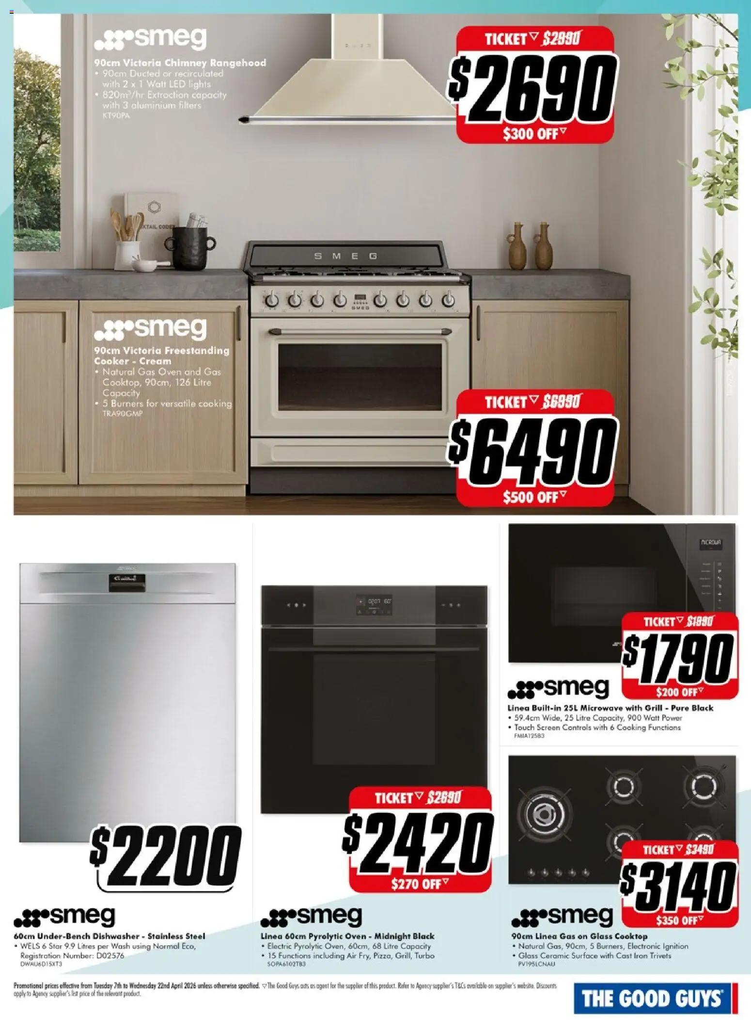 The Good Guys catalogue - valid from 06.04.2026 | Page: 13 | Products: Cream, Oven, Microwave, Screen