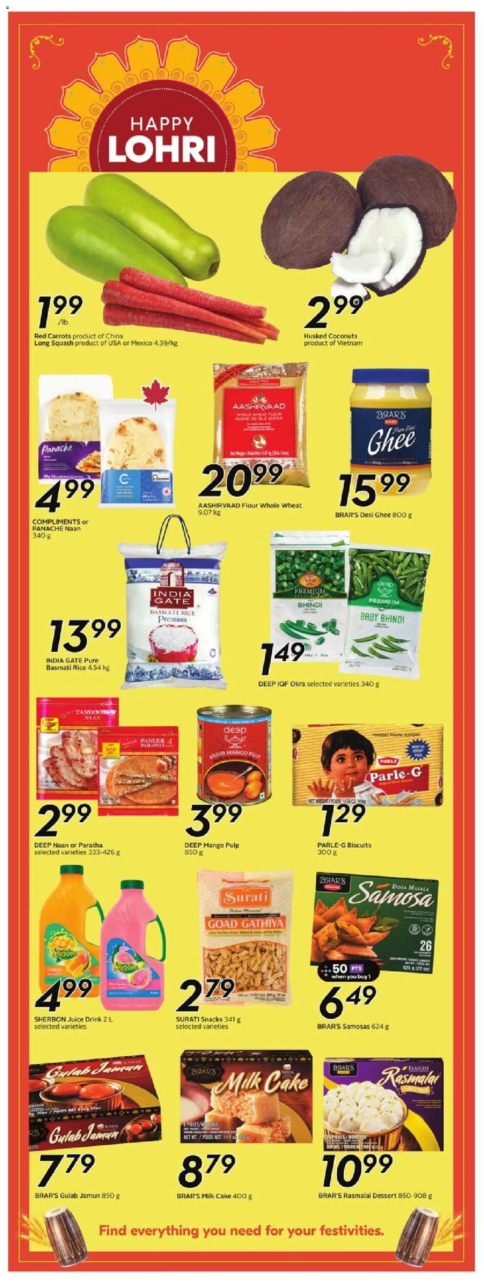 Sobeys flyer valid from 08.01.2026 | Page: 13 | Products: Rice, Milk, Juice, Wine
