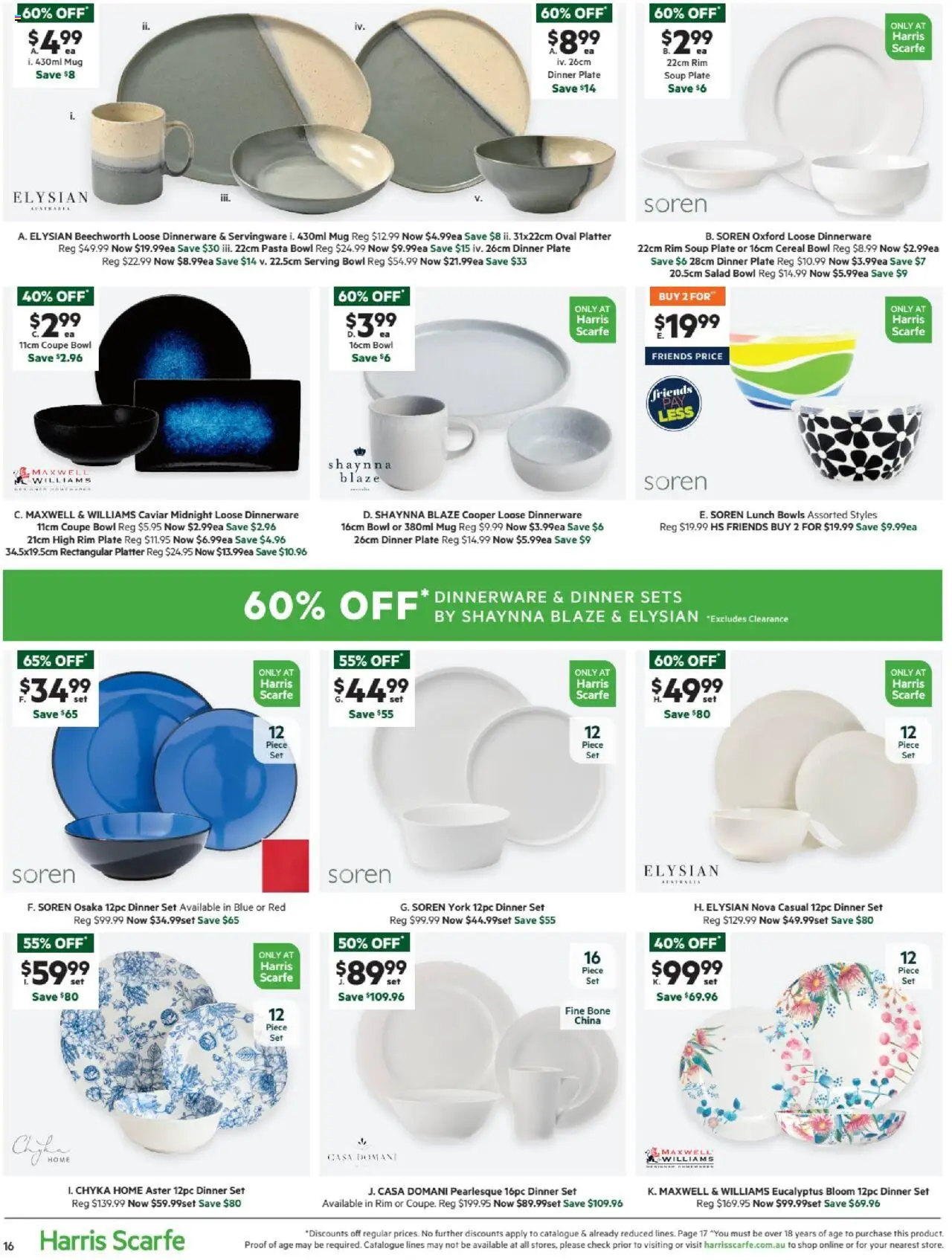 Harris Scarfe catalogue - valid from 28.06.2025 | Page: 16 | Products: Dinner set, Pasta, Salad, Soup
