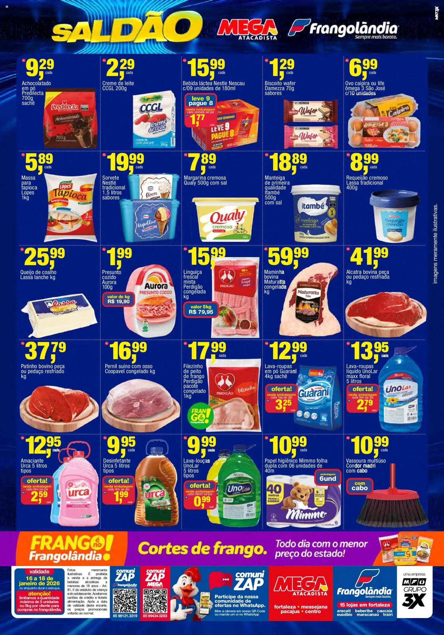Frangolândia Folheto - válido de 16.01.2026 | Página: 2 | Produtos: Achocolatado, Flocos, Cabo, Vassoura