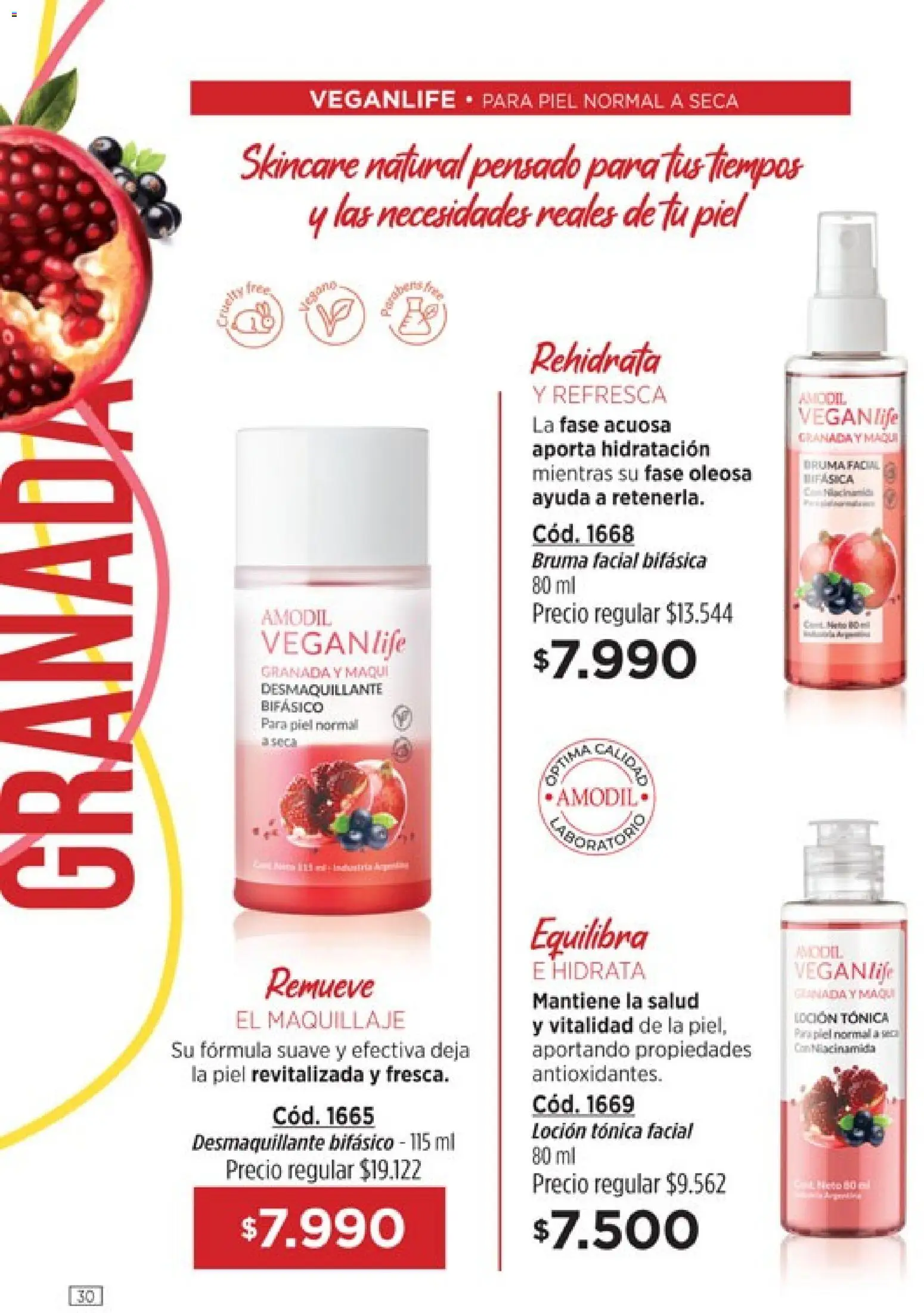 Catálogo Amodil Campaña 4 │ válido desde el 01.03.2026 | Página: 30 | Productos: Maquillaje, Desmaquillante, Loción, Bruma