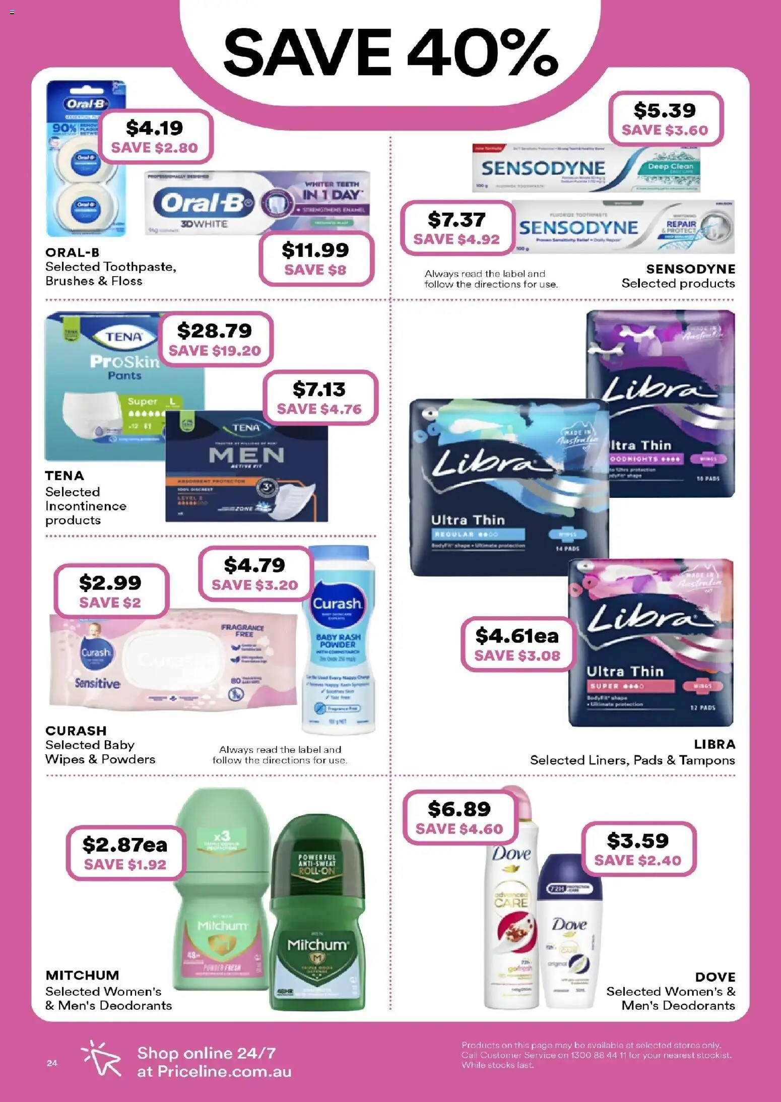 Priceline Pharmacy catalogue - valid from 18.02.2026 | Page: 24 | Products: Fragrance, Powder, Pants, Tampons