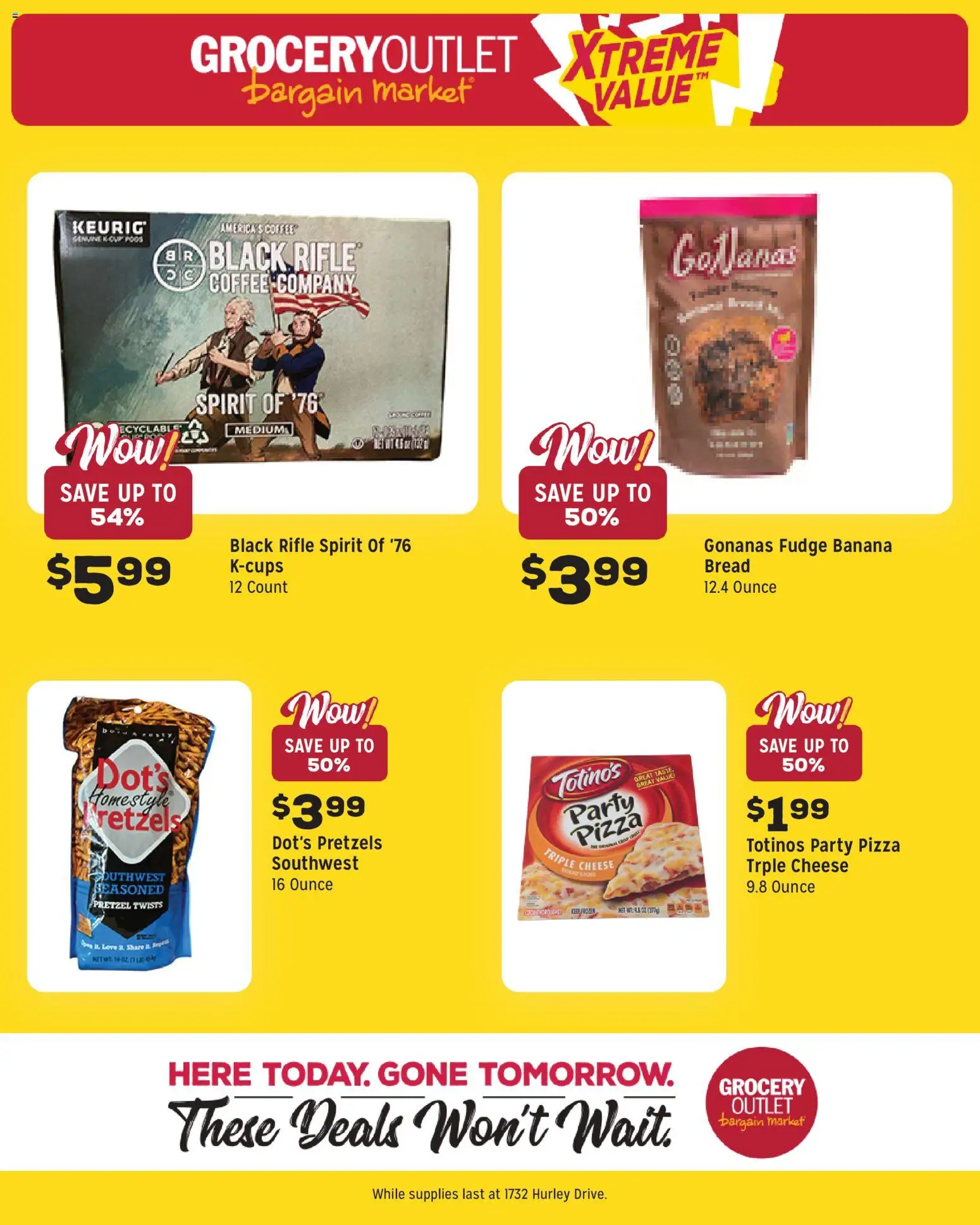 Grocery Outlet Weekly Ad - ID - valid from 04.03.2026 | Page: 11 | Products: Cheese, Coffee, Pizza, Rifle