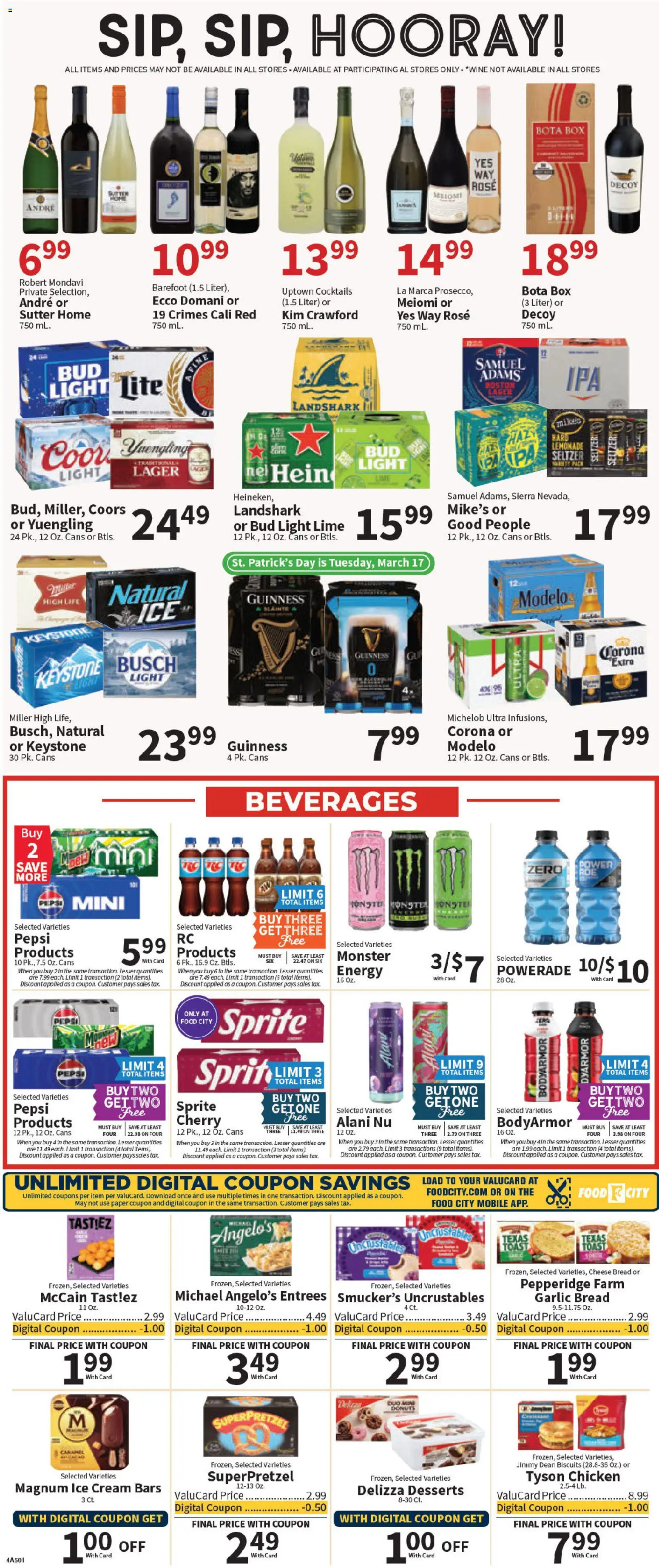 Food City Weekly Ad - valid from 11.03.2026 | Page: 6 | Products: Box, Cheese, Wine, Cream