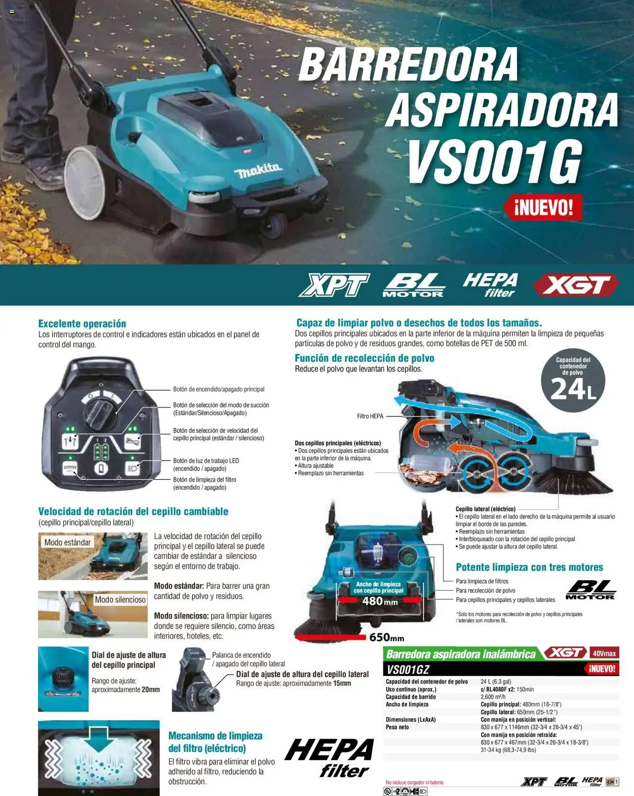 Nuevas ofertas de Makita válidas en toda la República Mexicana desde el 17.04.2024. ¡Encuentra las mejores ofertas en Makita catálogo ! | Página: 73 | Productos: Cargador, Aspiradora, Contenedor, Polvo