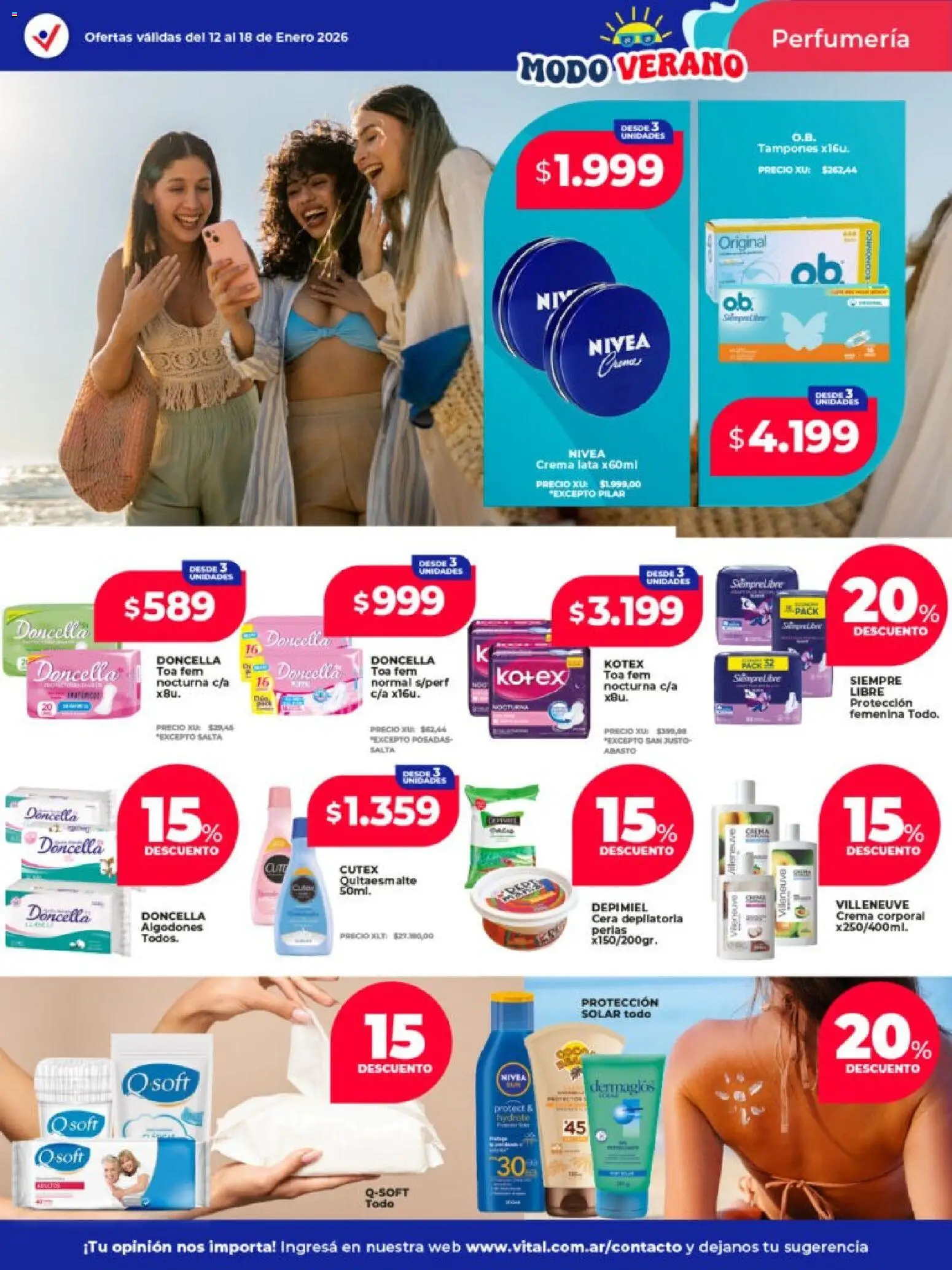 Vital - Ofertas - Posadas │ válido desde el 12.01.2026 | Página: 5 | Productos: Tampones, Cera, Crema