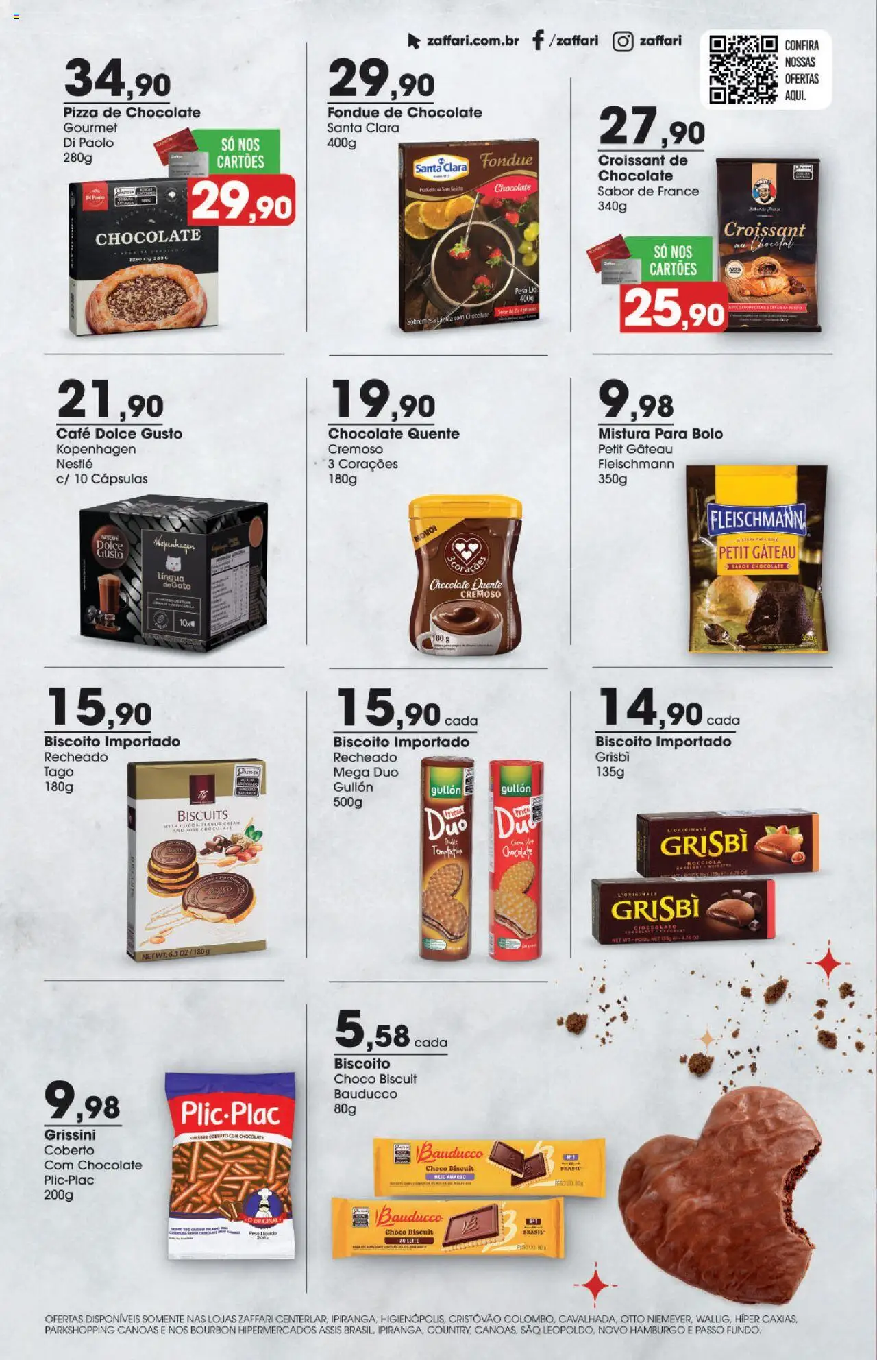 Zaffari Folheto - válido de 17.07.2025 | Página: 8 | Produtos: Biscoito, Leite, Café, Bolo
