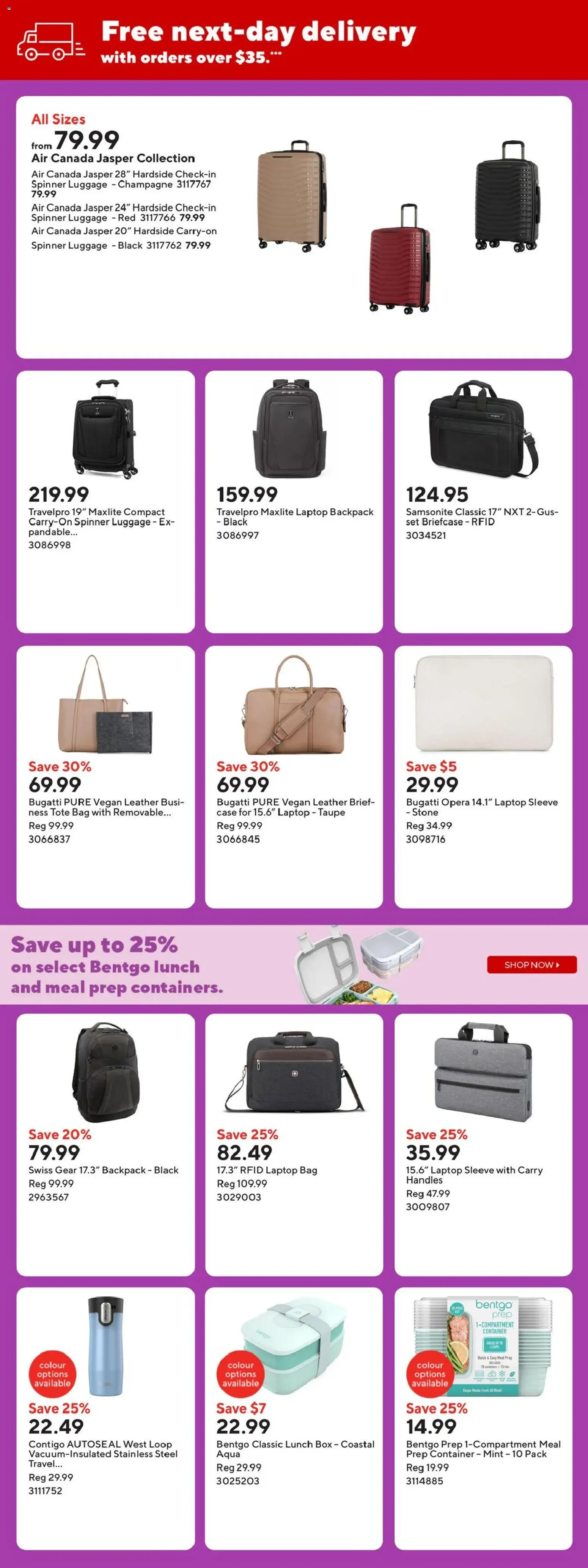 Staples flyer valid from 13.02.2026 | Page: 3 | Products: Backpack, Luggage, Case, Box