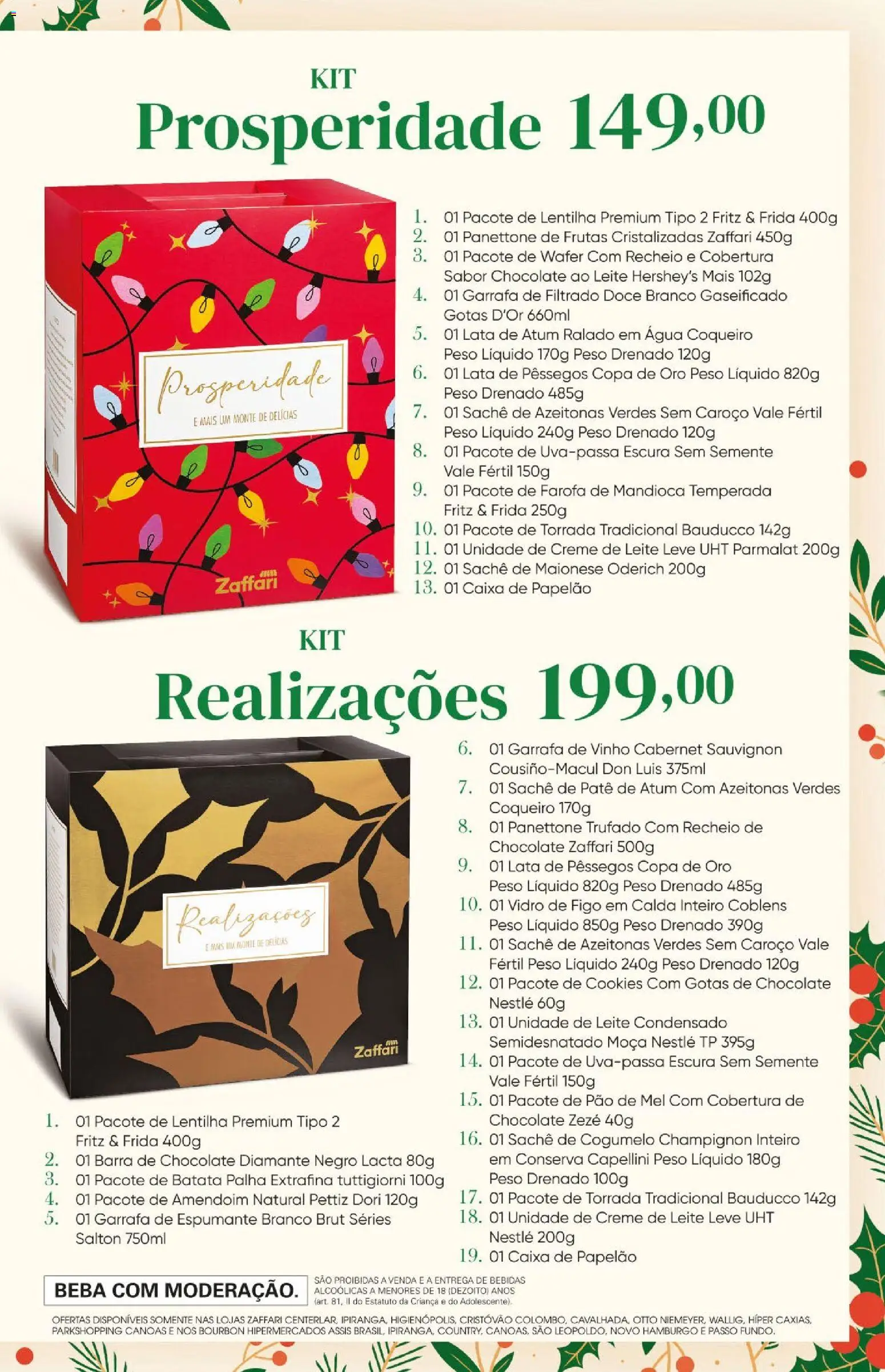 Zaffari Folheto - válido de 25.11.2025 | Página: 5 | Produtos: Cookies, Farofa, Atum, Frutas cristalizadas