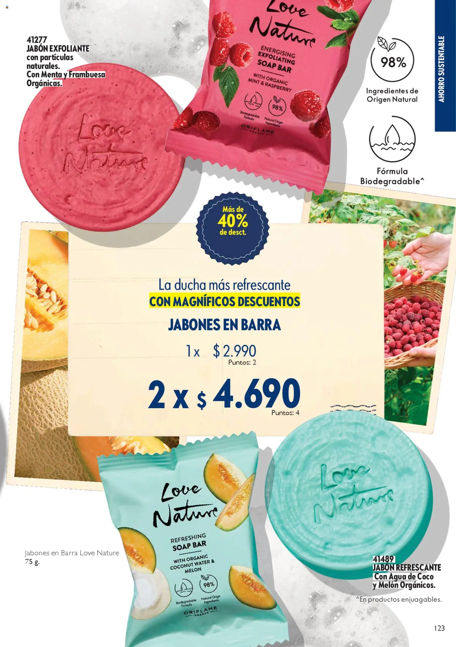 Oriflame catálogo │ válido desde el 14.02.2026 | Página: 123 | Productos: Agua, Ducha, Jabón, Melón