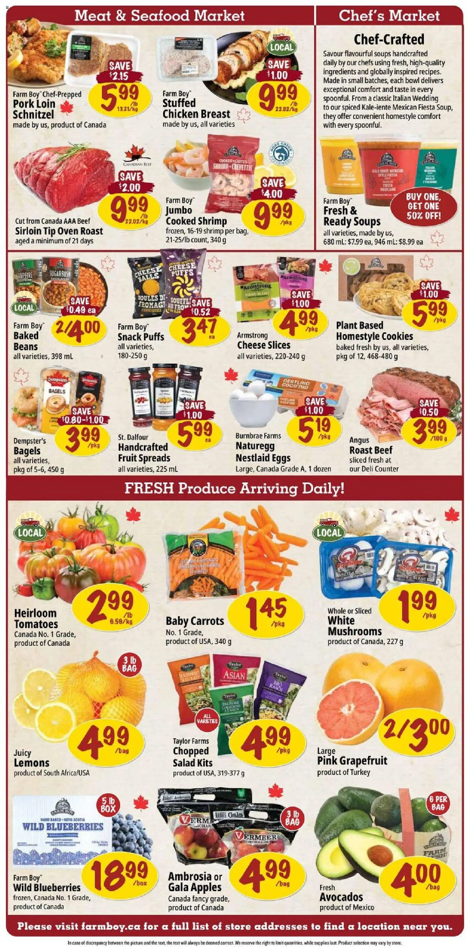 Farm Boy flyer valid from 02.01.2026 | Page: 2 | Products: Beef, Salad, Cheese, Tomatoes