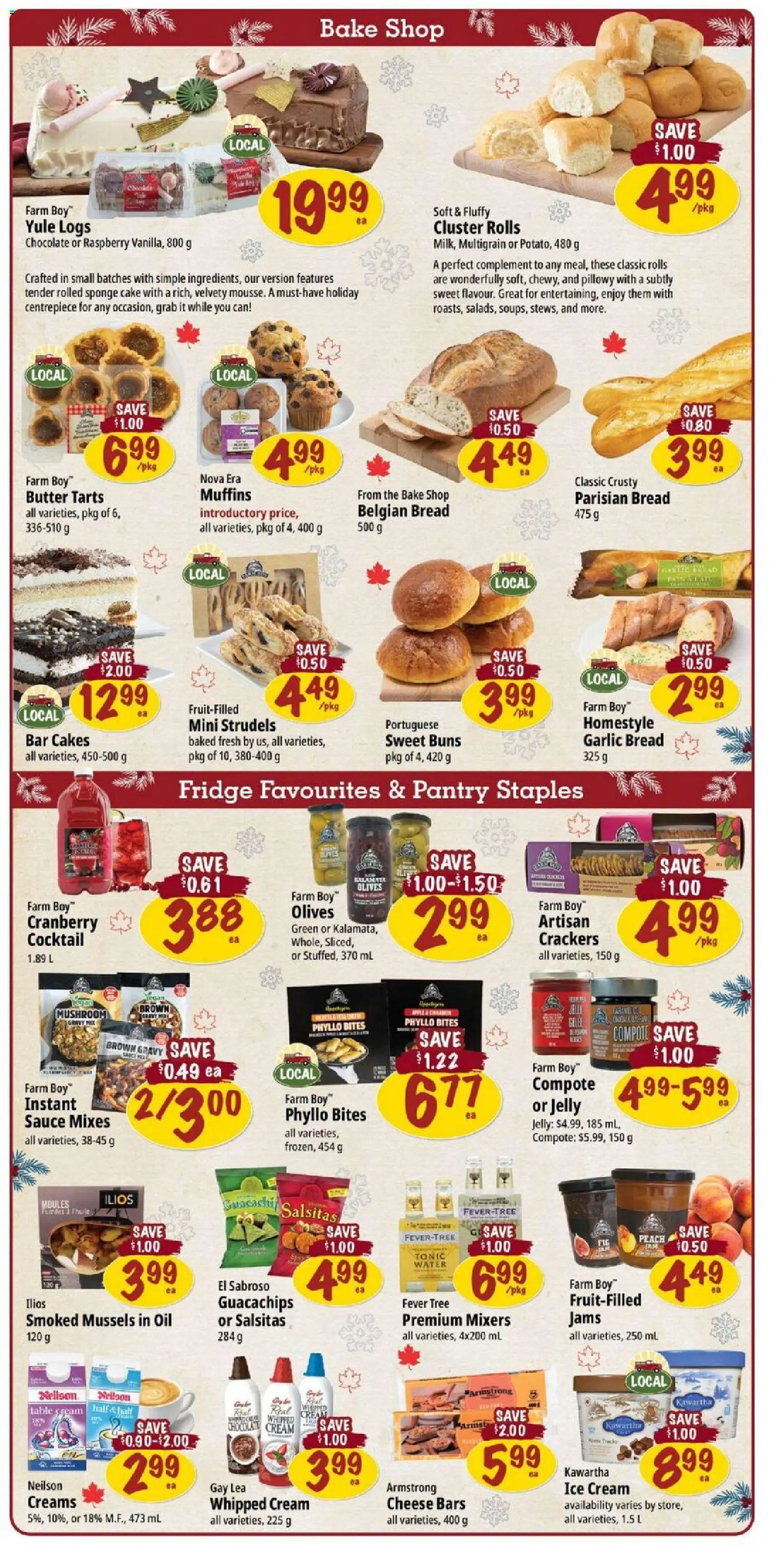 Farm Boy flyer valid from 18.12.2025 | Page: 3 | Products: Cream, Sponge, Table, Chocolate