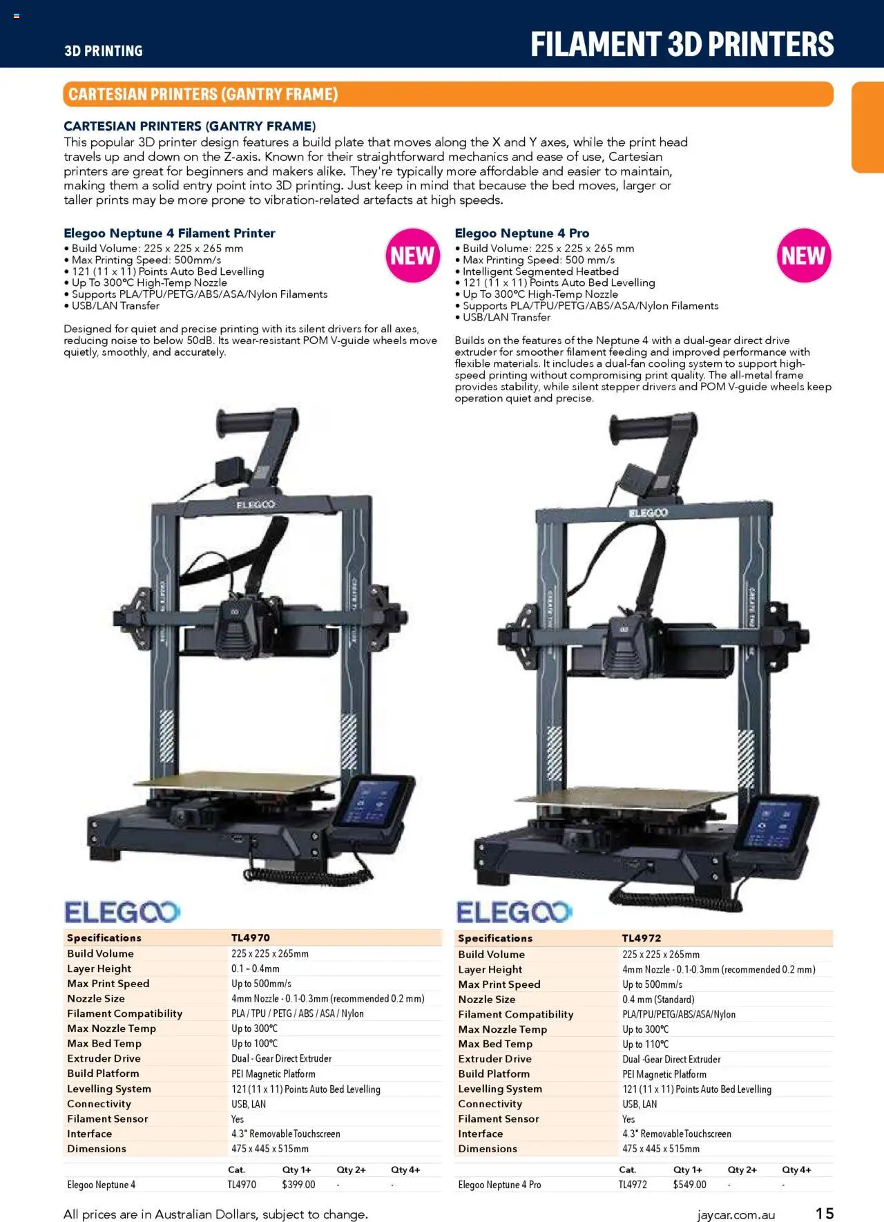 Jaycar catalogue - valid from 09.07.2025 | Page: 15 | Products: Printer, Bed