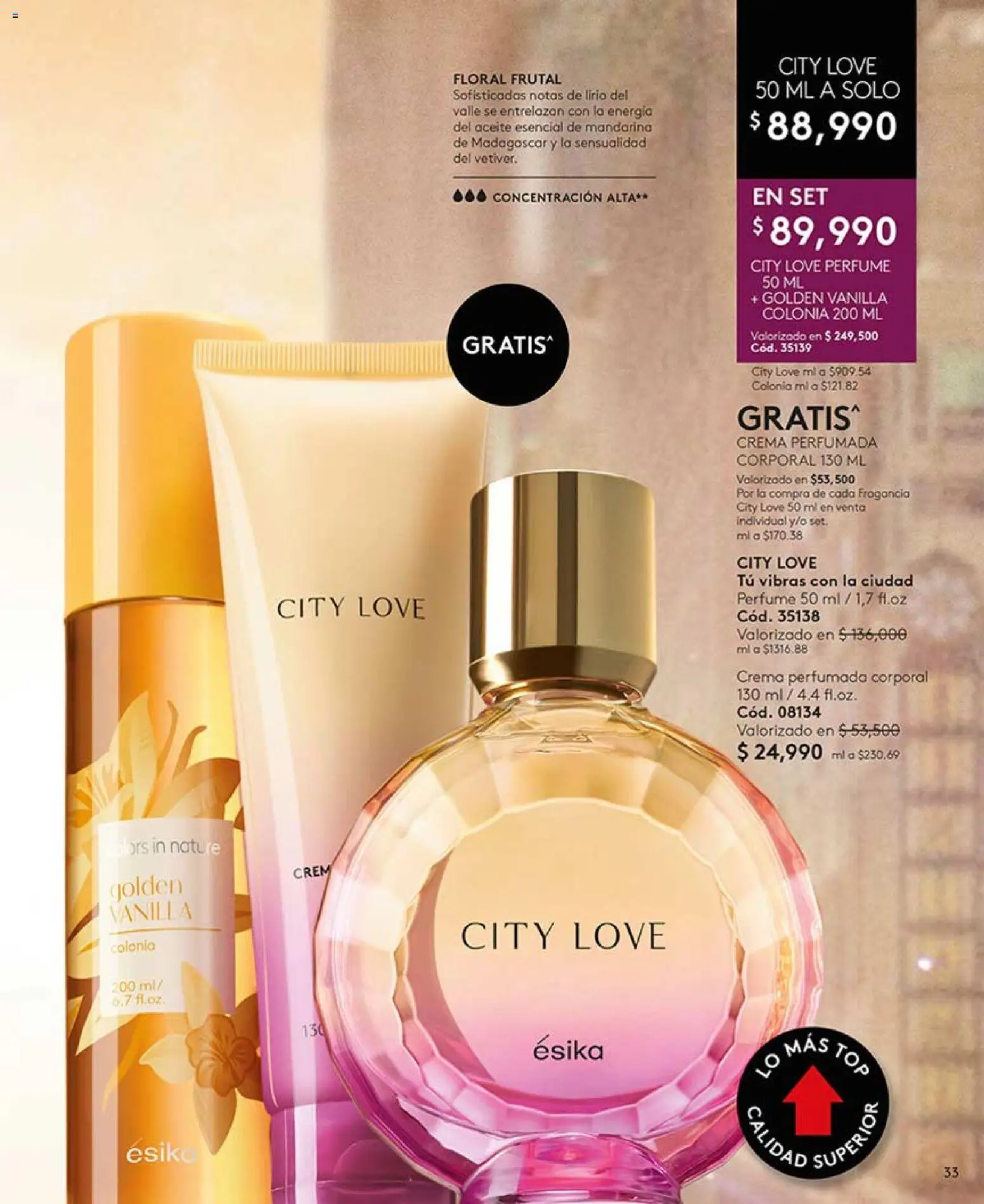 Ésika revista - valida desde el 01.05.2026 | Página: 33 | Productos: Crema, Perfume, Top, Aceite