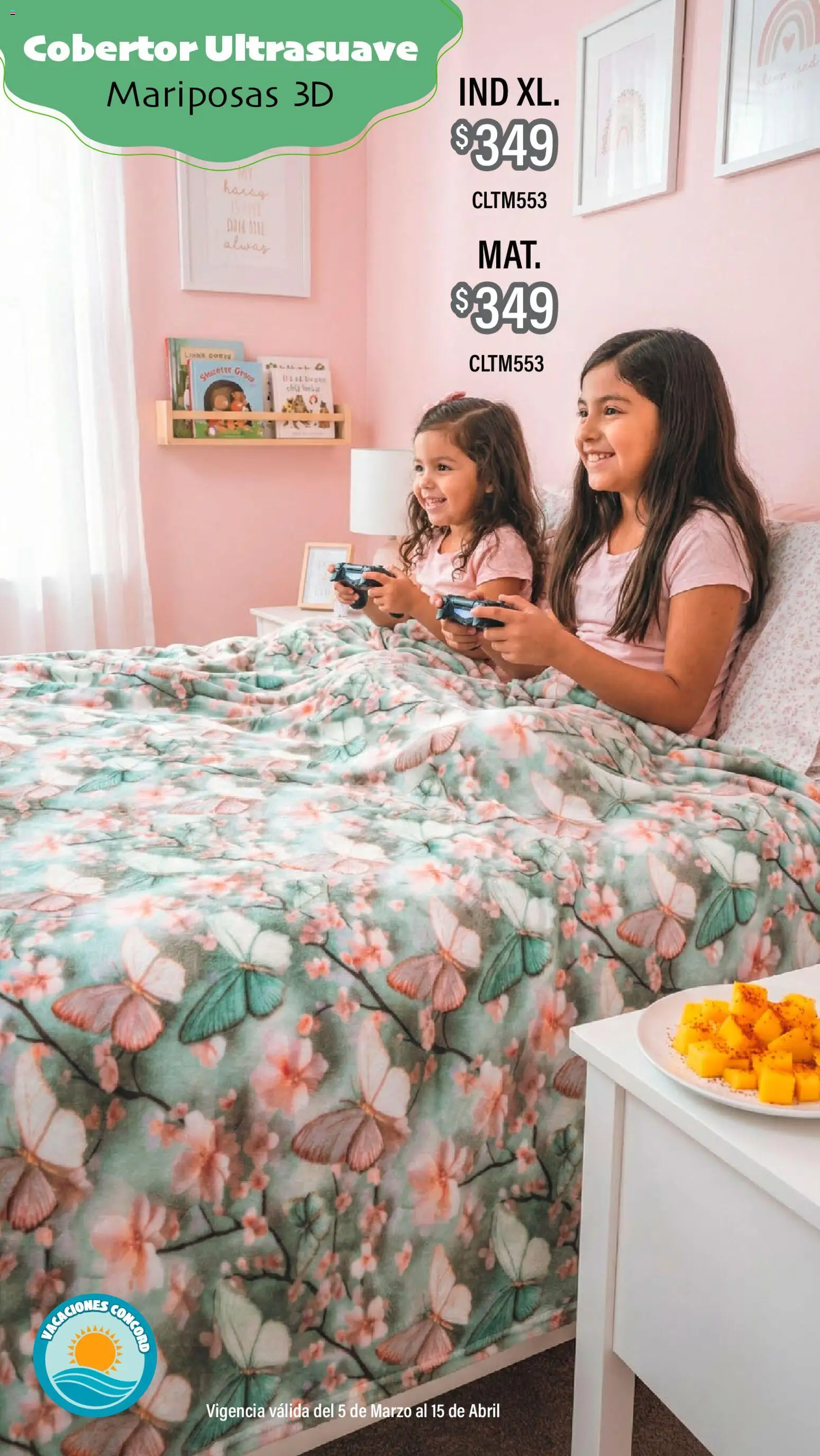 Nuevas ofertas de Colchas Concord válidas en toda la República Mexicana desde el 05.03.2026. ¡Encuentra las mejores ofertas en Colchas Concord catálogo Vacaciones! | Página: 11 | Productos: Cobertor