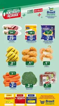 Brasil Atacadista - Ofertas Hortifruti e Açougue - Pré-Visualização do folheto da loja Brasil Atacadista, válido de 04.02.2026