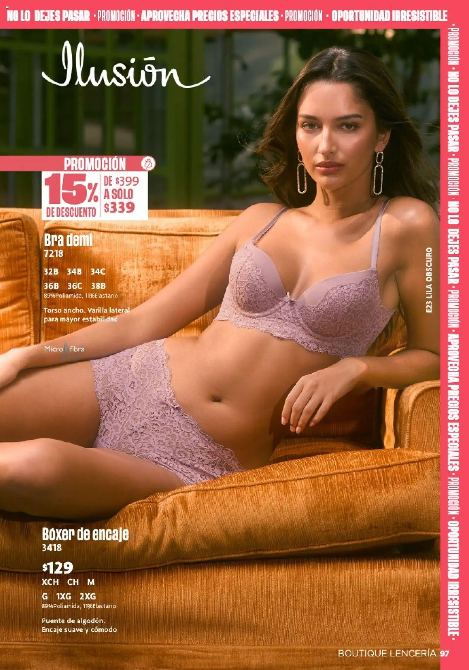 Nuevas ofertas de Ilusión válidas en toda la República Mexicana desde el 01.02.2026. ¡Encuentra las mejores ofertas en Ilusión catálogo Primavera! | Página: 99 | Productos: Lenceria