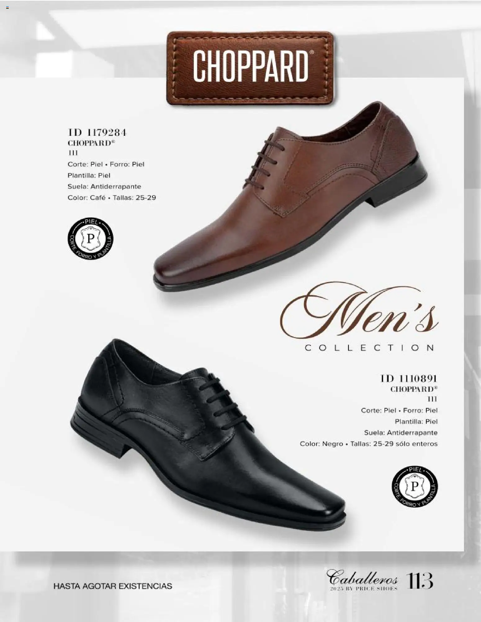 Nuevas ofertas de Price Shoes válidas en toda la República Mexicana desde el 26.11.2025. ¡Encuentra las mejores ofertas en Price Shoes catálogo Caballeros! | Página: 113 | Productos: Café