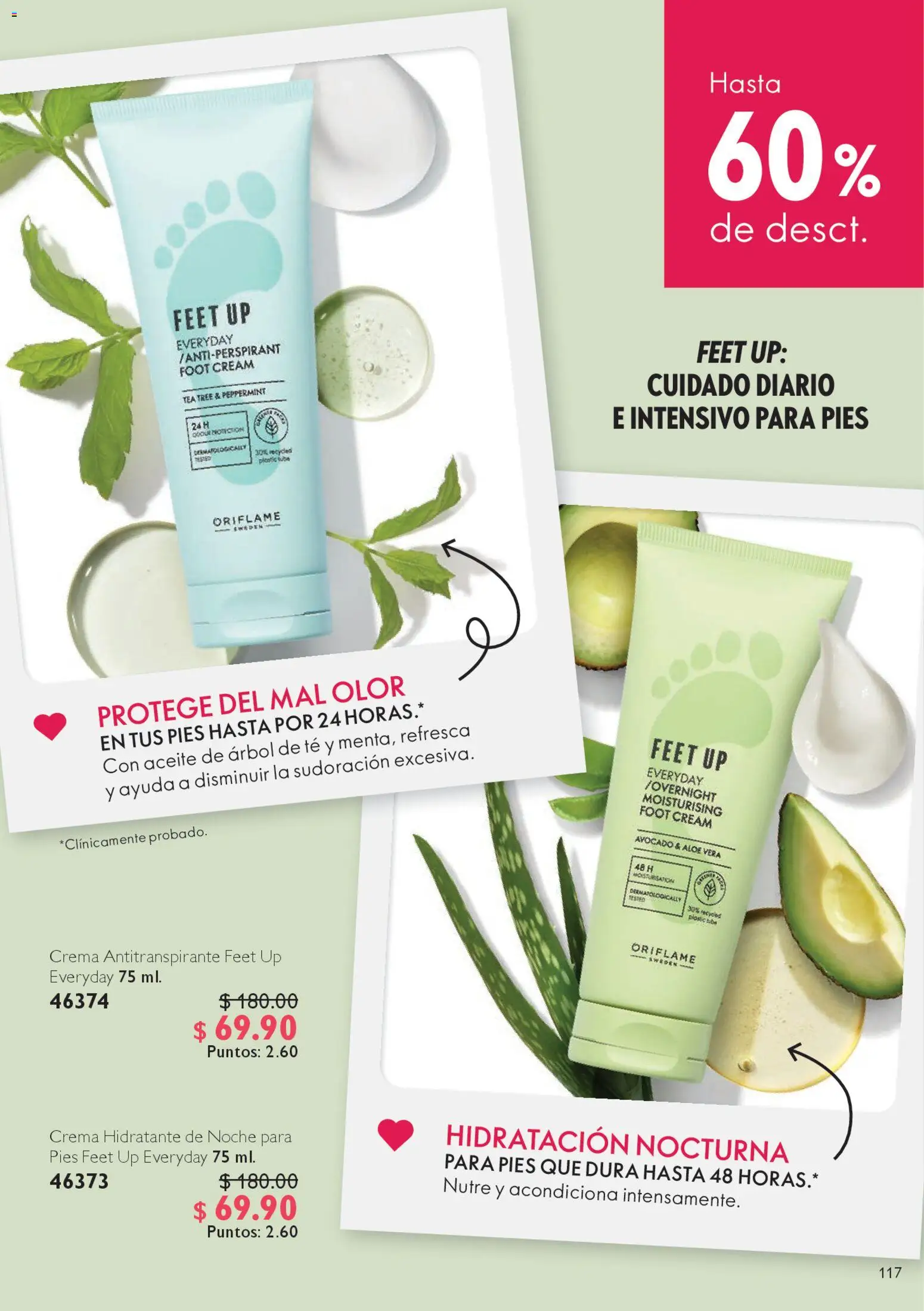 Nuevas ofertas de Oriflame válidas en toda la República Mexicana desde el 25.10.2025. ¡Encuentra las mejores ofertas en Oriflame Buen Fin! | Página: 117 | Productos: Antitranspirante, Crema, Aceite, Té
