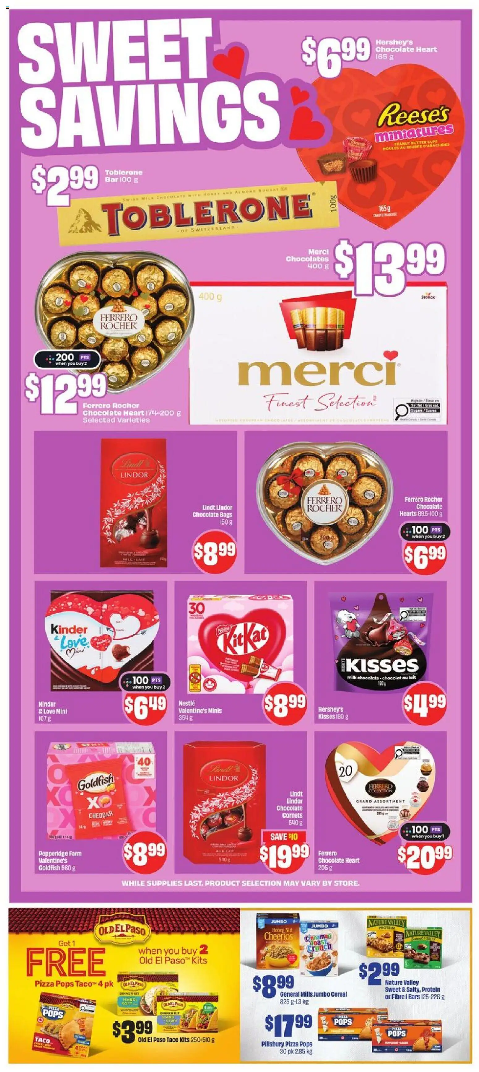 FreshCo flyer valid from 12.02.2026 | Page: 7 | Products: Milk, Butter, Chocolate, Pizza