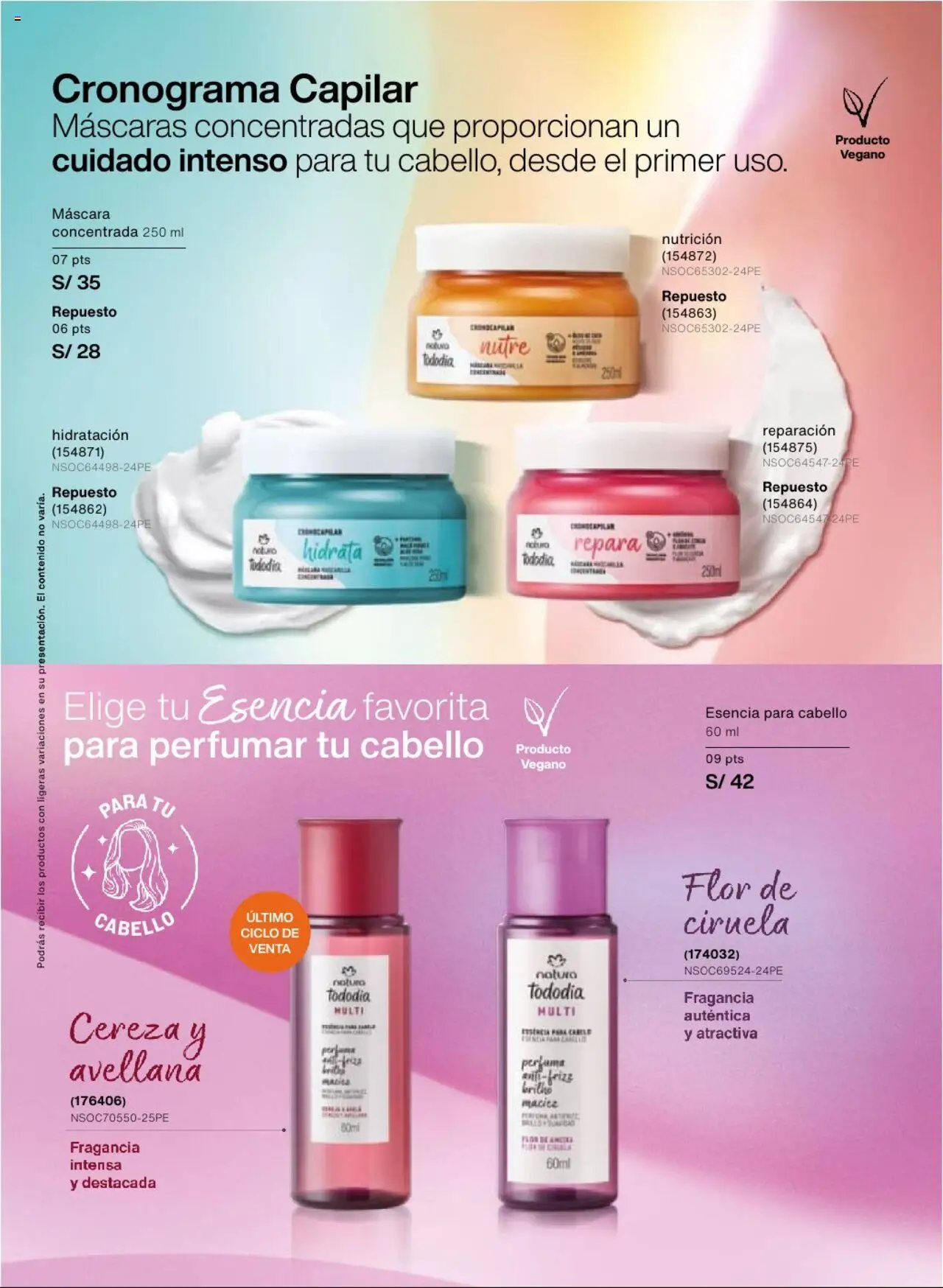 Catálogo Natura válido desde 13.08.2025 | Página: 136 | Productos: Máscara, Fragancia