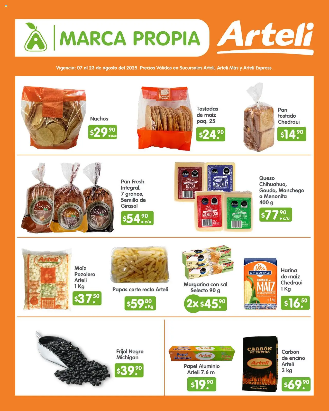 Nuevas ofertas de Arteli válidas en toda la República Mexicana desde el 07.08.2025. ¡Encuentra las mejores ofertas en Arteli - Folleto Quincenal ! | Página: 3 | Productos: Harina, Sal, Mantequilla, Pan