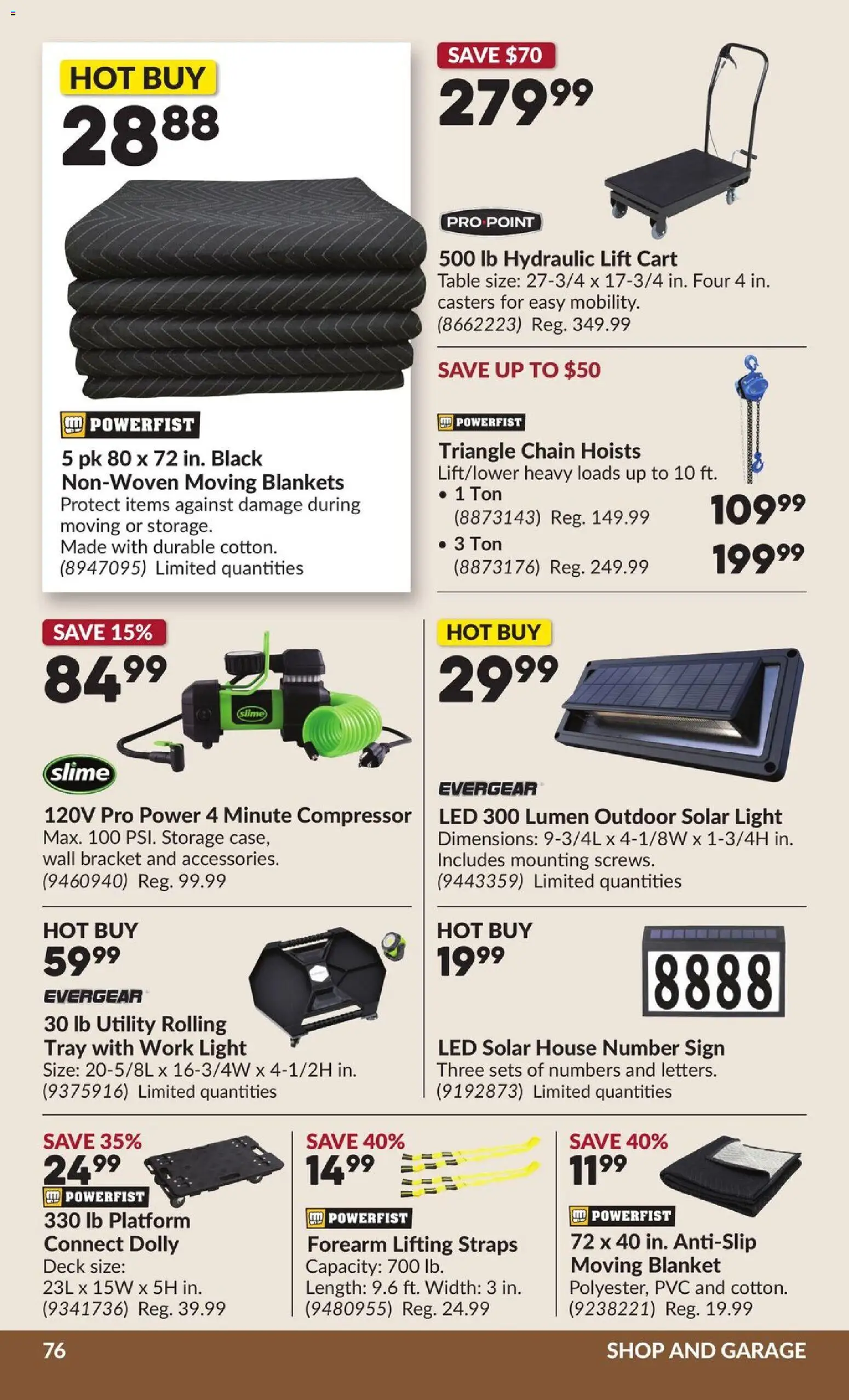 Princess Auto flyer valid from 07.04.2026 | Page: 83 | Products: Blanket, Table