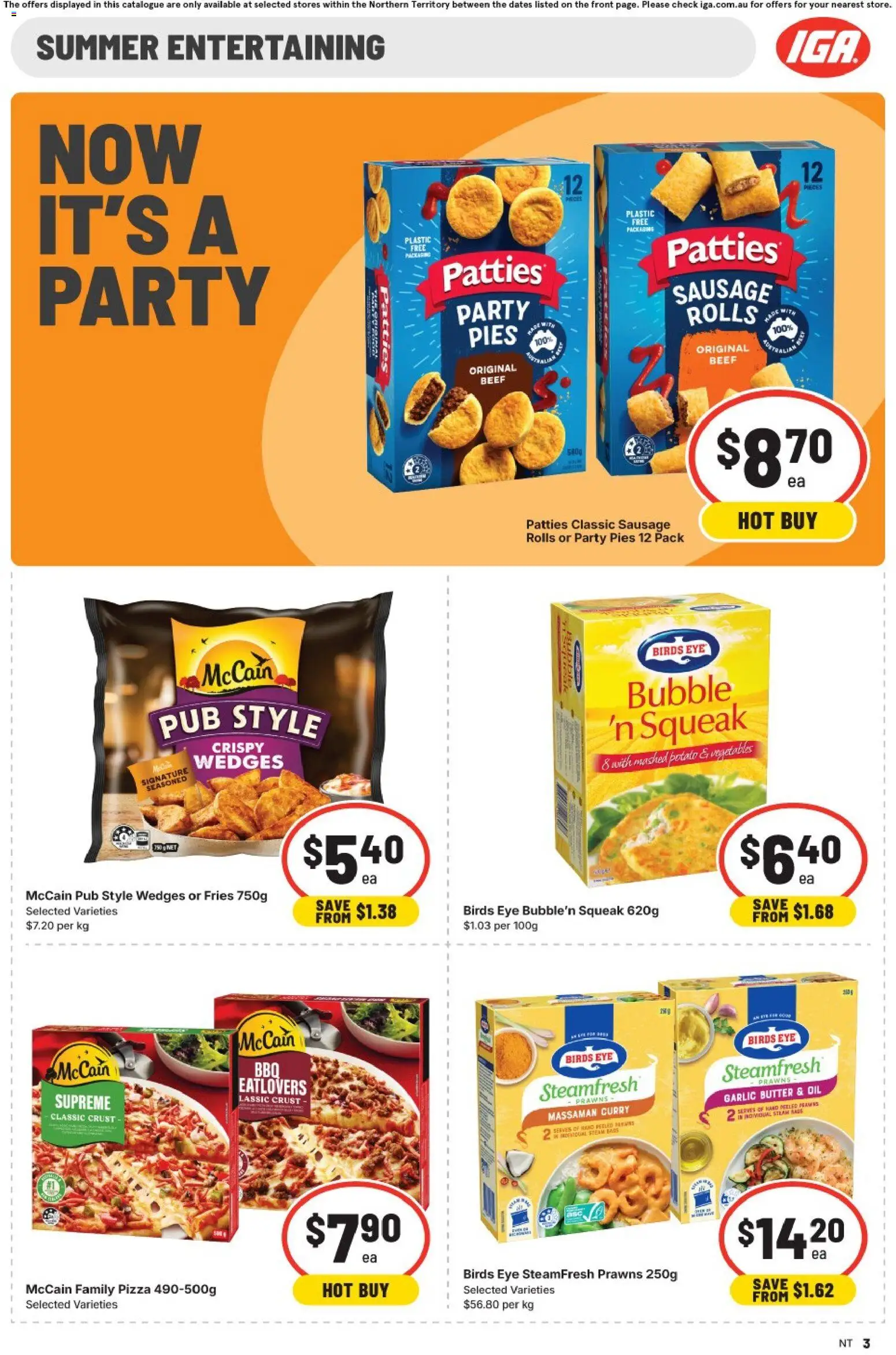 IGA catalogue - valid from 31.12.2025 | Page: 3 | Products: Powder, Chicken, Pies, Laundry