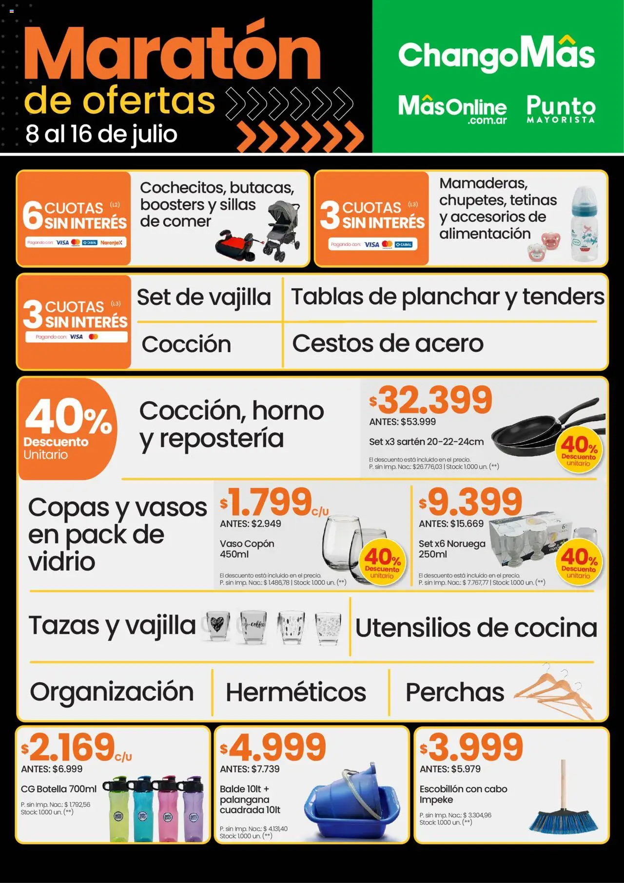 Changomas ofertas │ válido desde el 08.07.2025 | Página: 6 | Productos: Botella, Horno, Planchar, Sartén