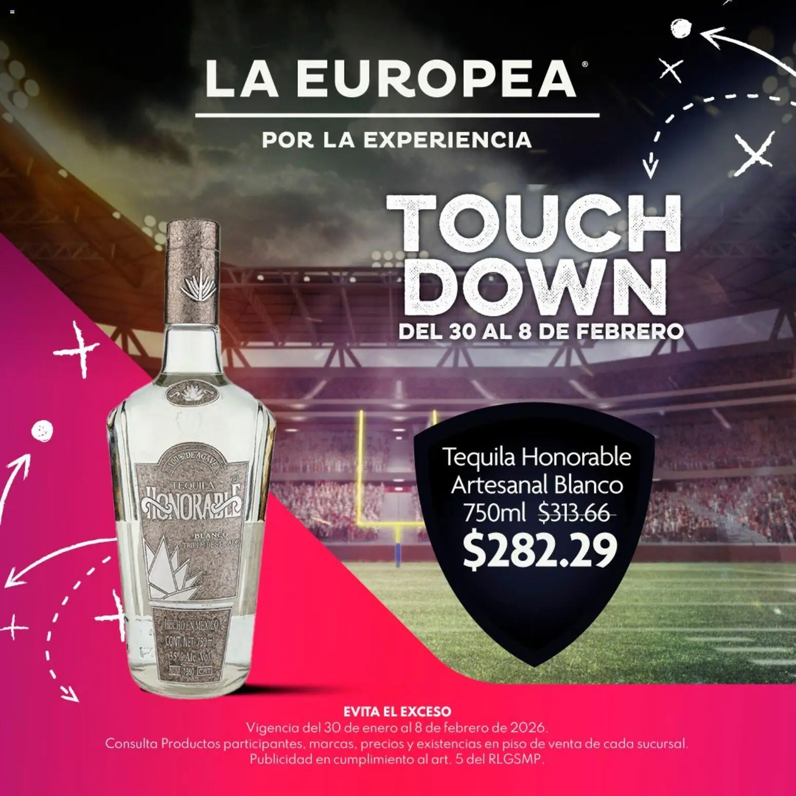 Nuevas ofertas de Walmart Express válidas en toda la República Mexicana desde el 30.01.2026. ¡Encuentra las mejores ofertas en Walmart Express folleto Touch Down! | Página: 9 | Productos: Tequila