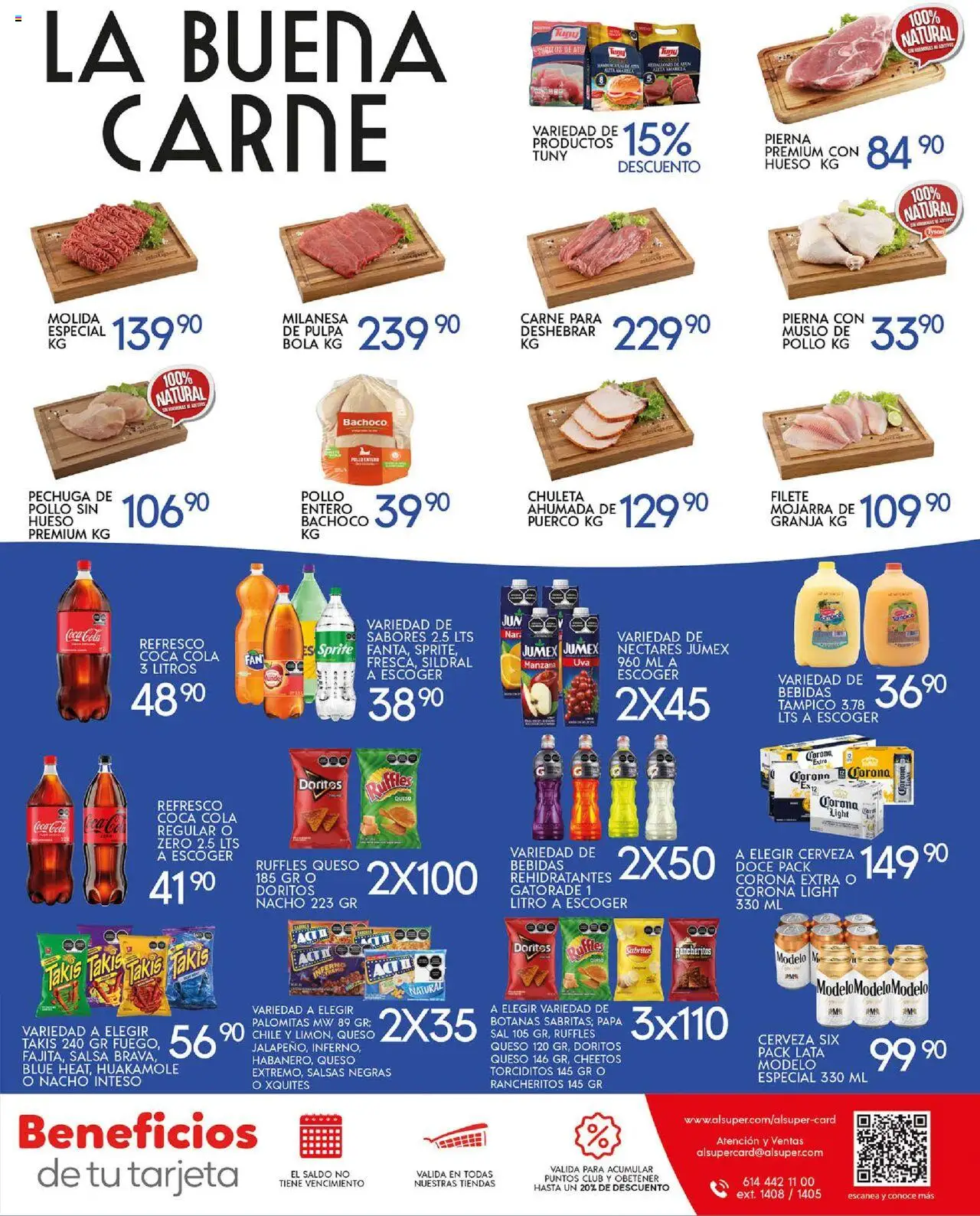Nuevas ofertas de Alsuper válidas en toda la República Mexicana desde el 14.10.2025. ¡Encuentra las mejores ofertas en Alsuper - Folleto Laguna! | Página: 7 | Productos: Refresco, Manzana, Queso, Cerveza